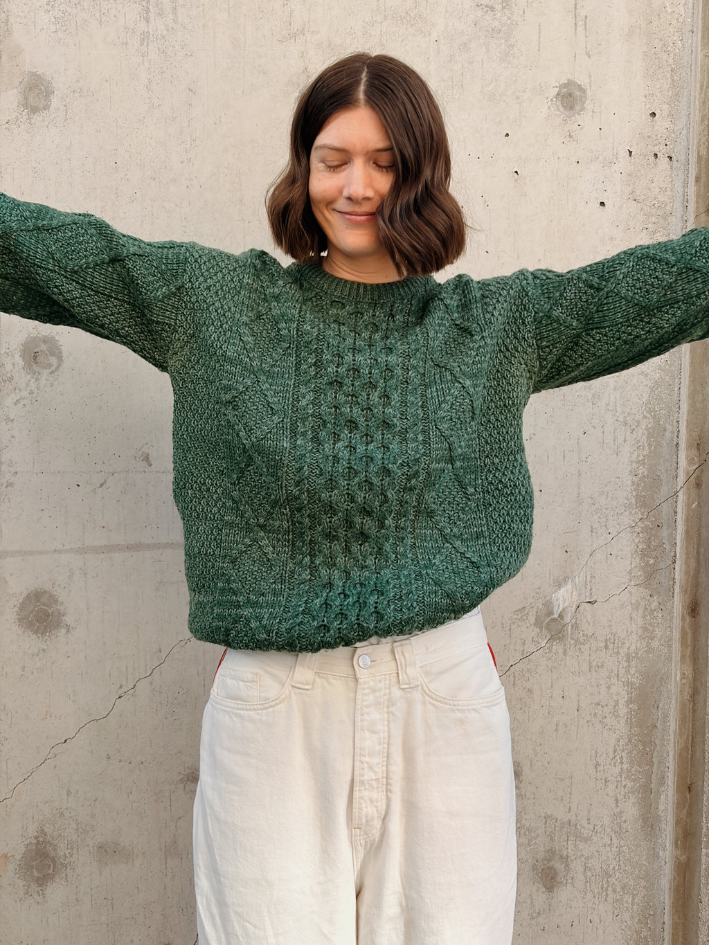 Green Wool Pullover
