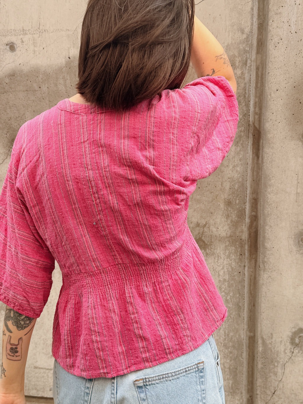 Pink Stripe Blouse