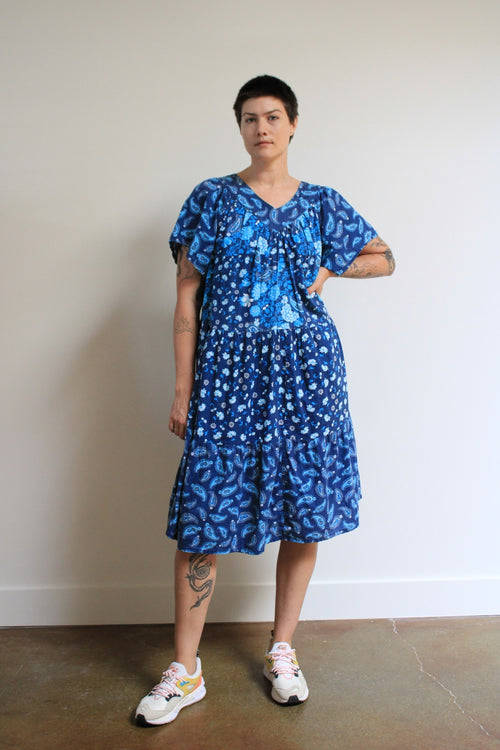 Paisley Patchwork Midi Dress