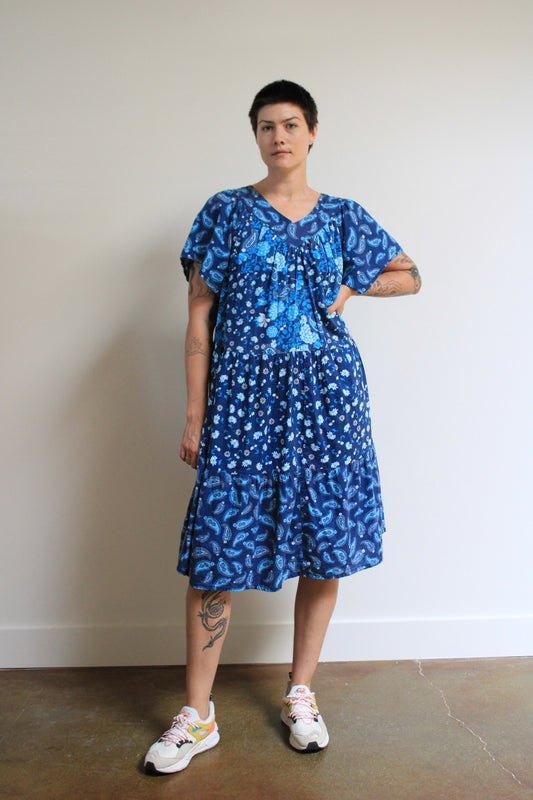 Paisley Patchwork Midi Dress