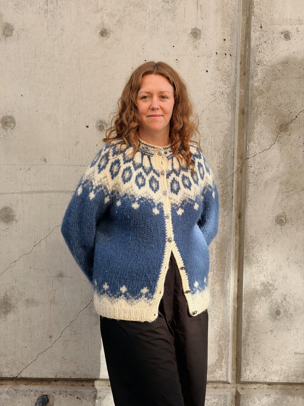 Alva Wool Blue Fairisle