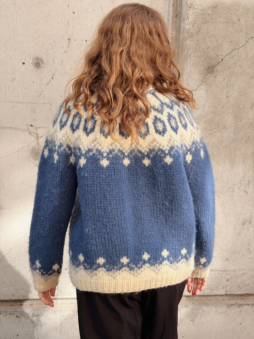 Alva Wool Blue Fairisle