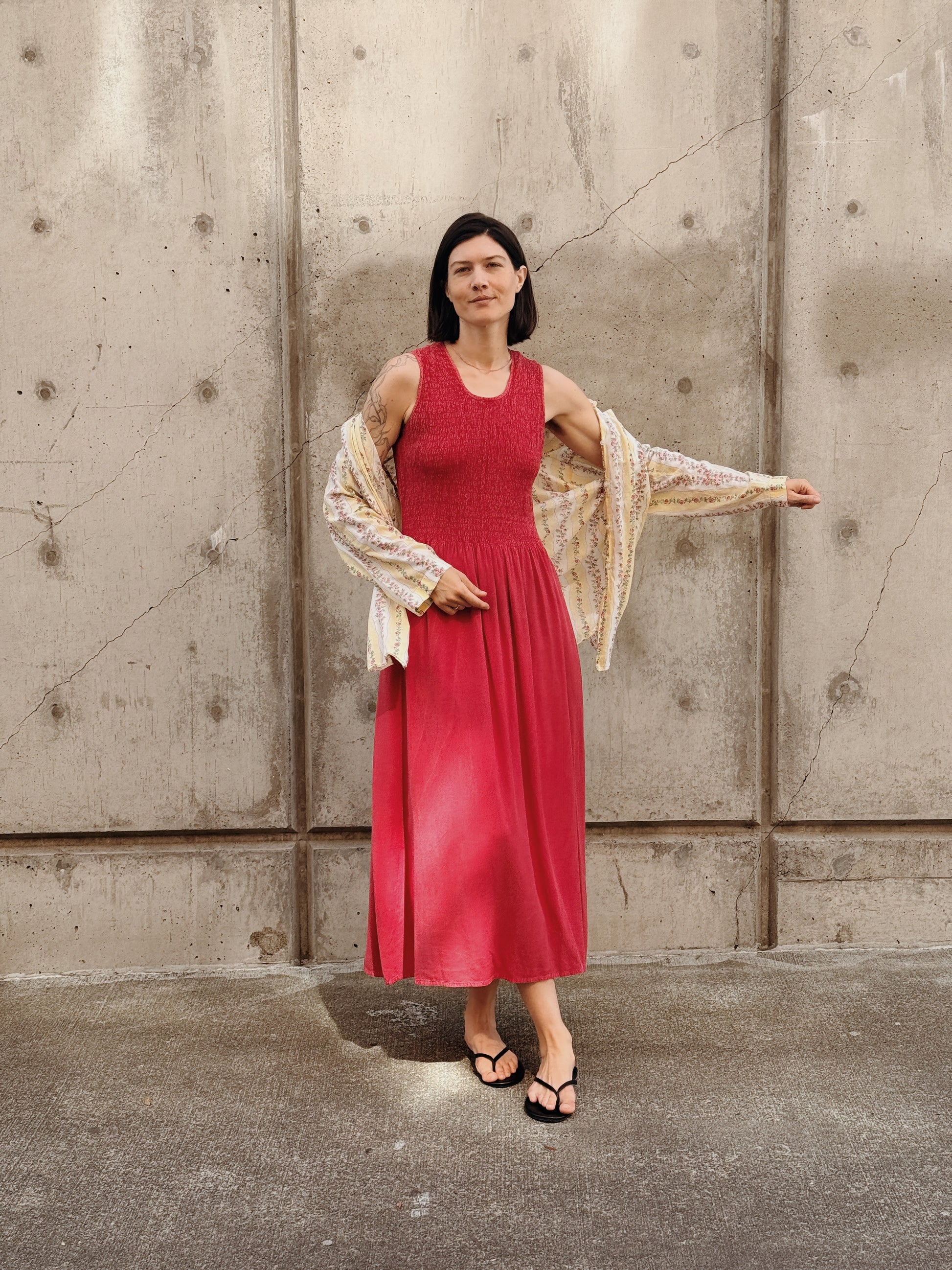 Shirred Top Maxi