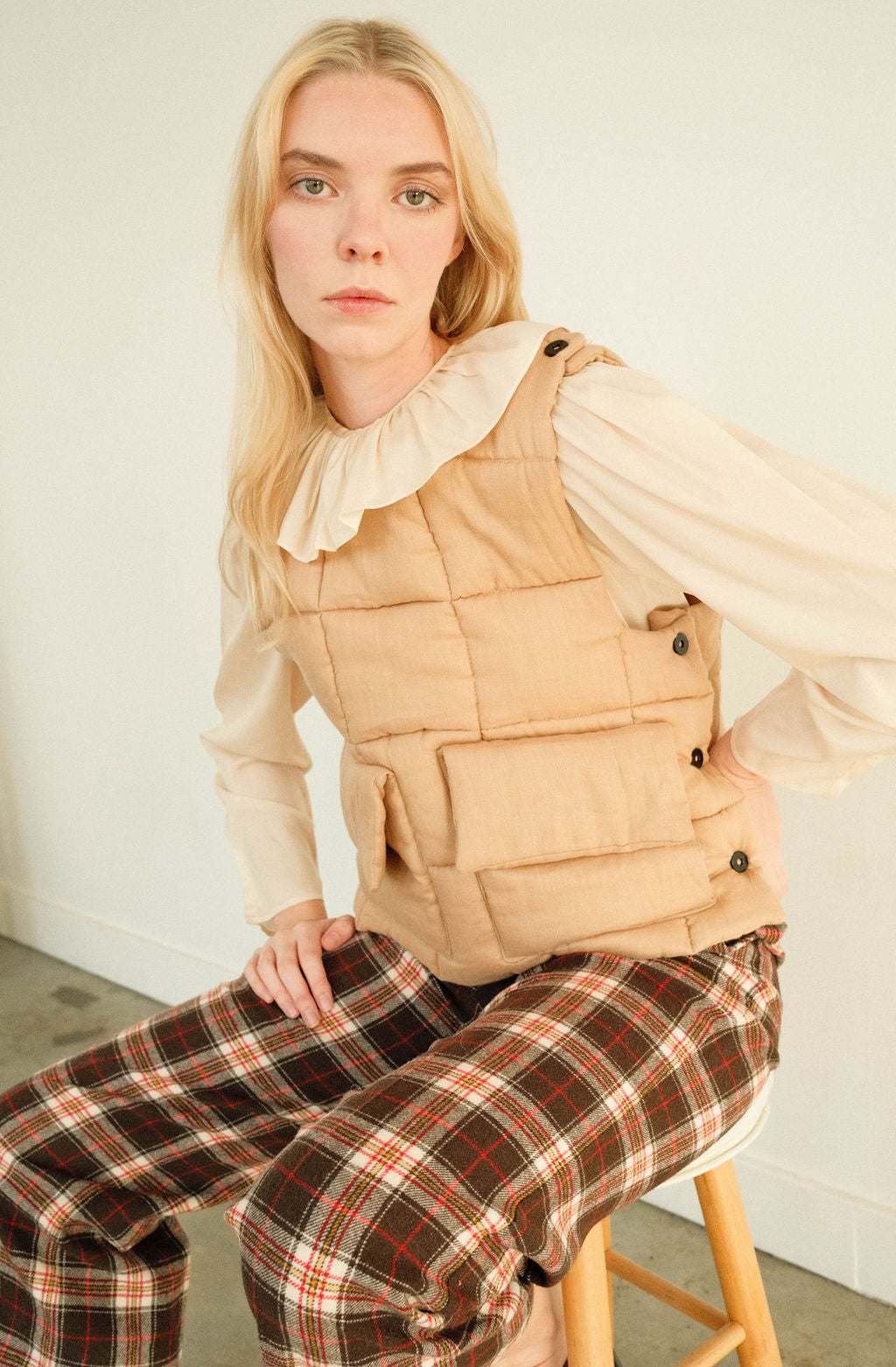 Quilted Wool Vest