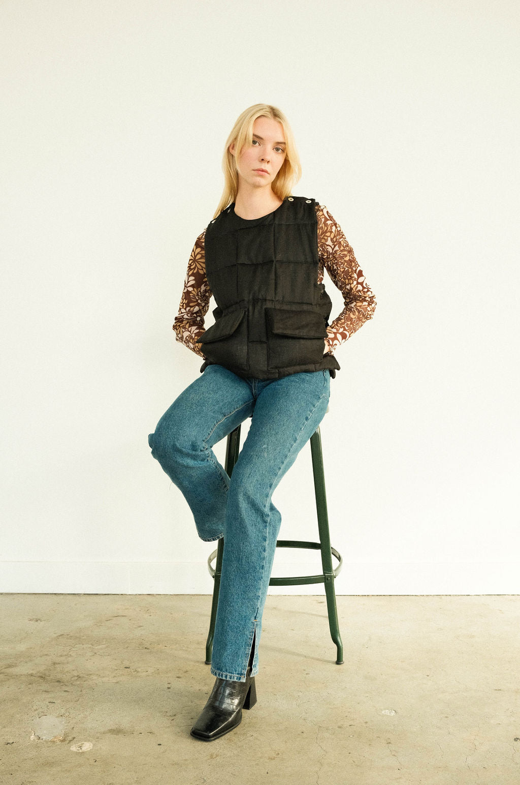 Quilted Wool Vest