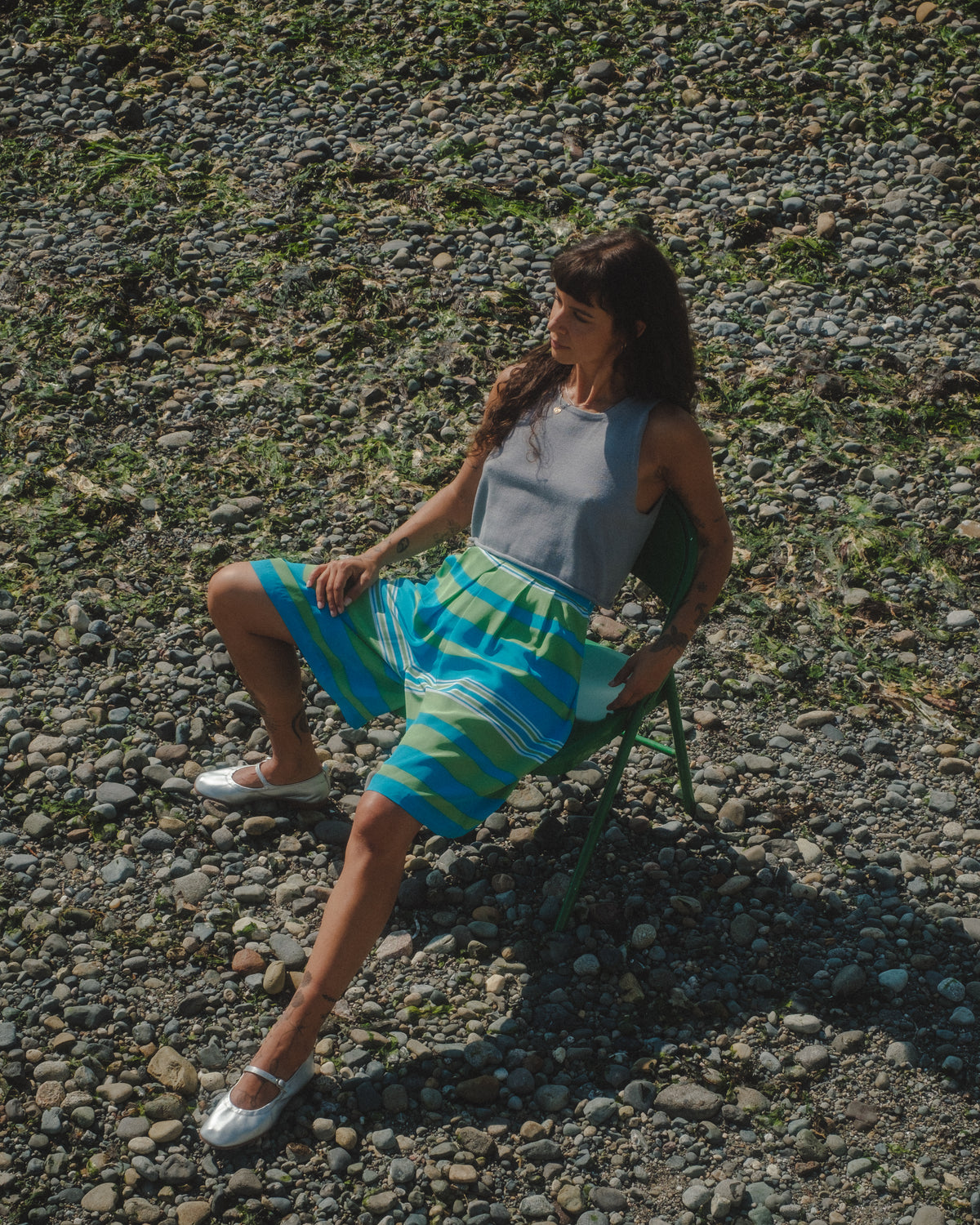 Silk Stripe Bermuda
