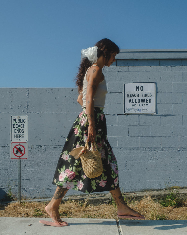 Floral Pleat Skirt