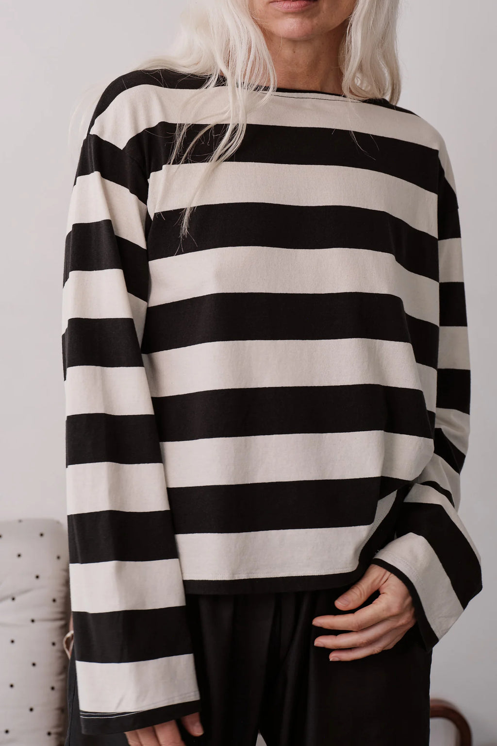 Jersey Striped Boatneck