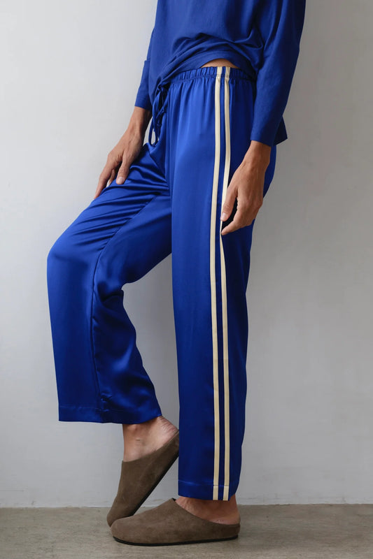 Silk Stripe Crop Pant