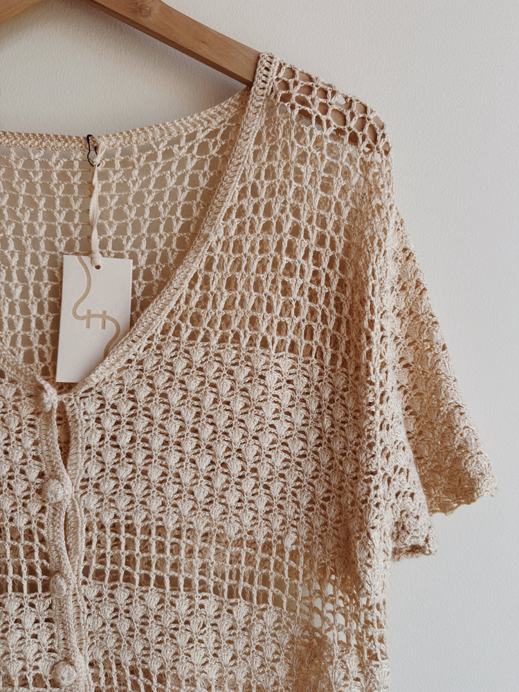 Paris - Crochet Stripe Cardigan