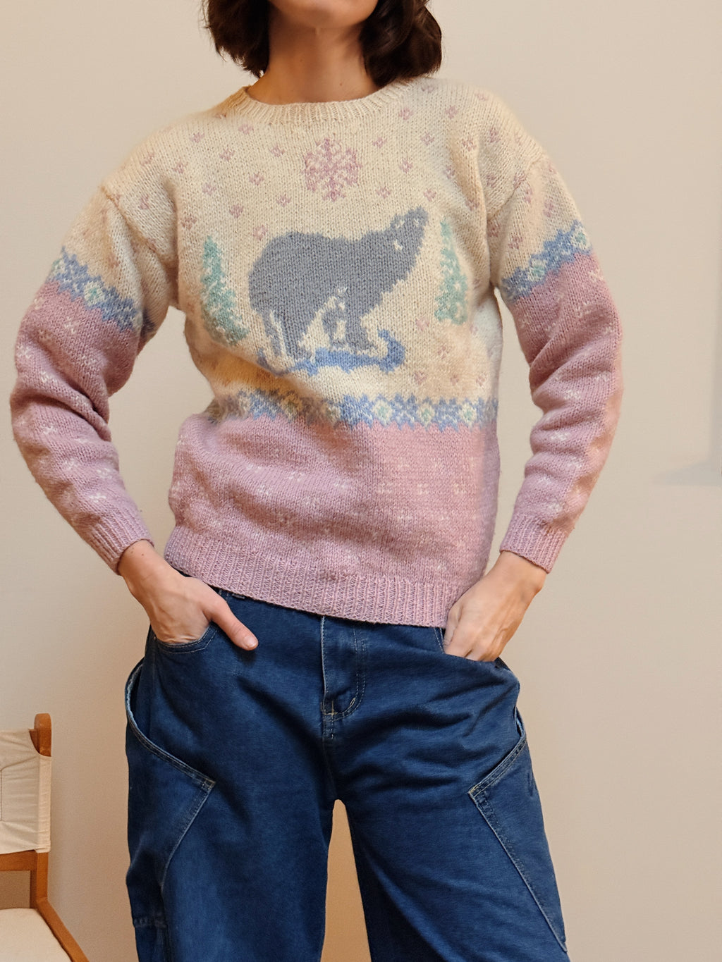 Intarsia Knit Crew