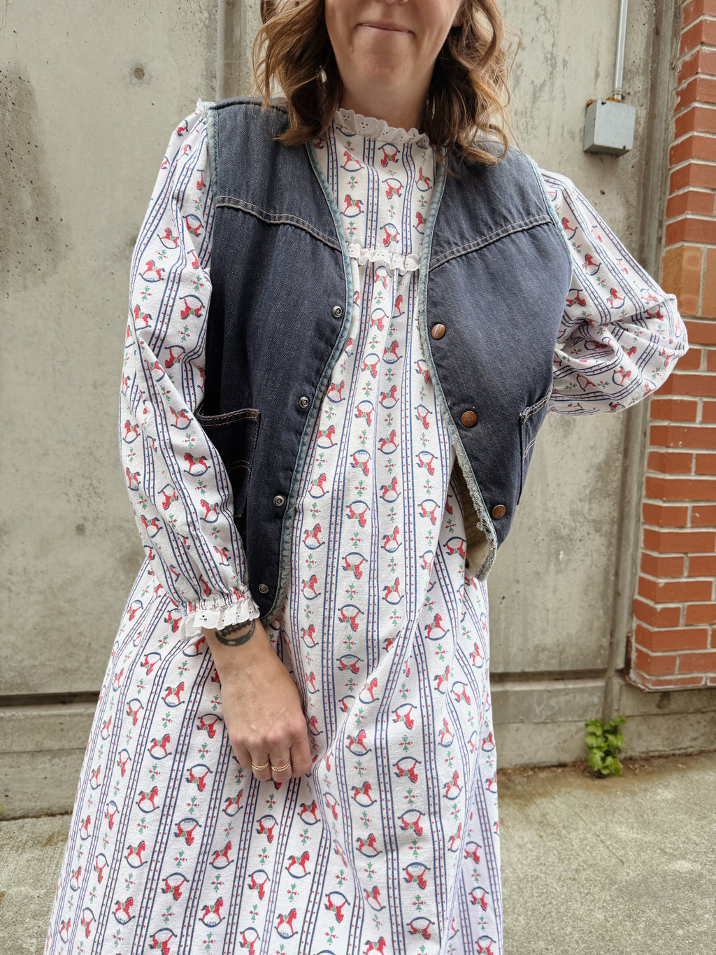 Denim / Sherpa Vest