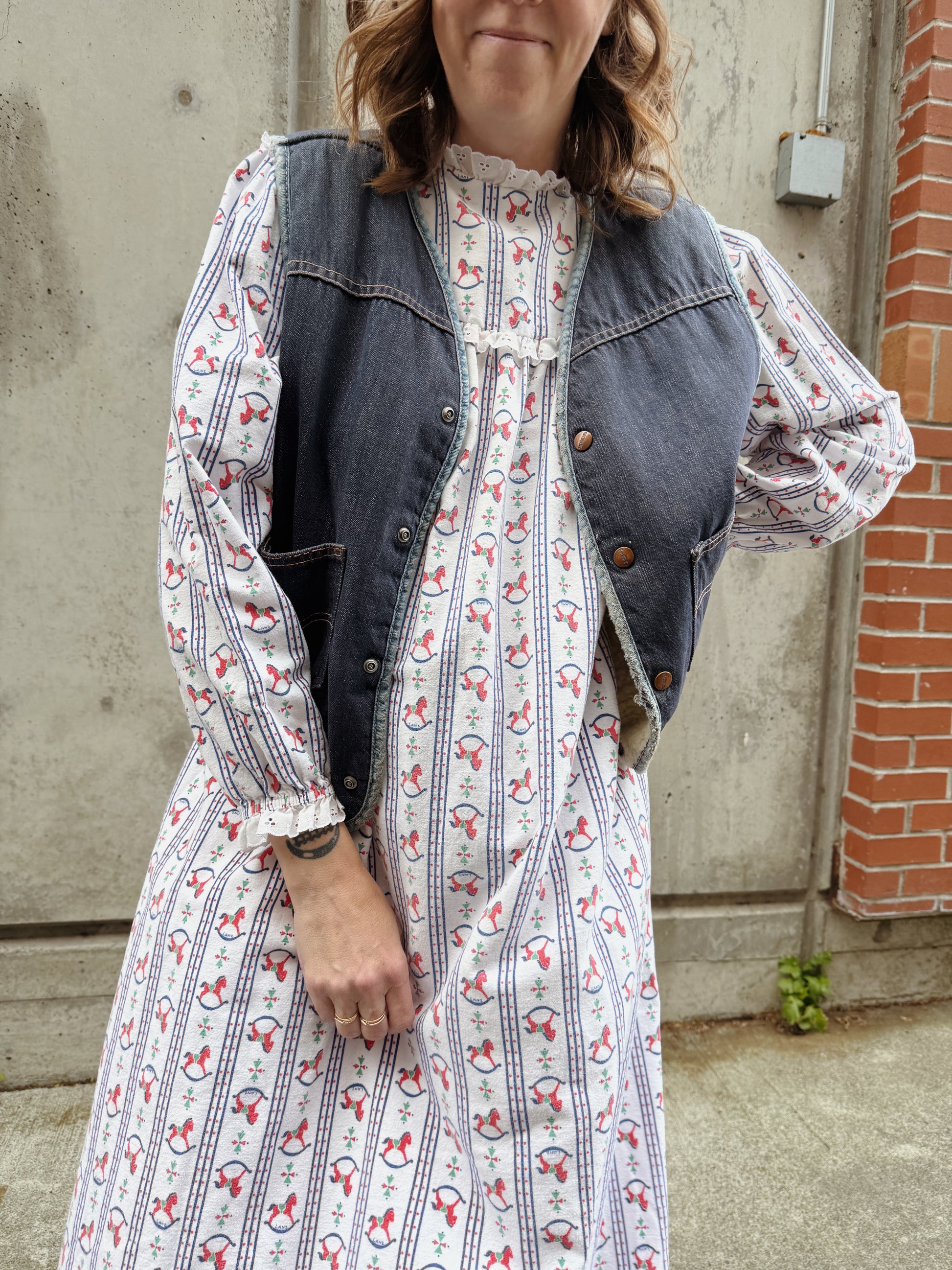Denim / Sherpa Vest