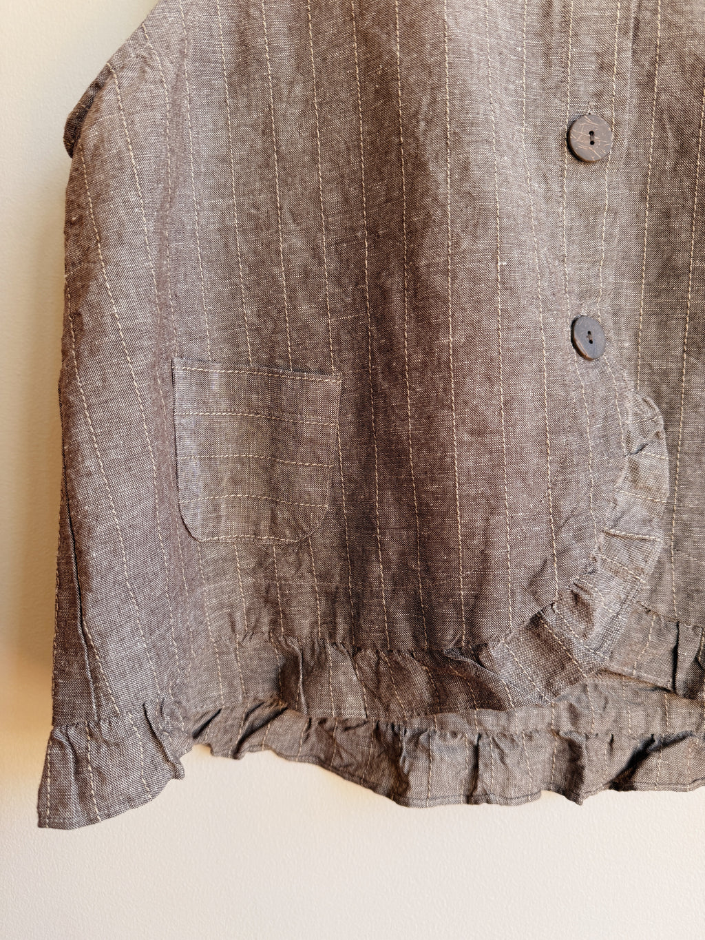 Handmade Stripe Ruffle Vest