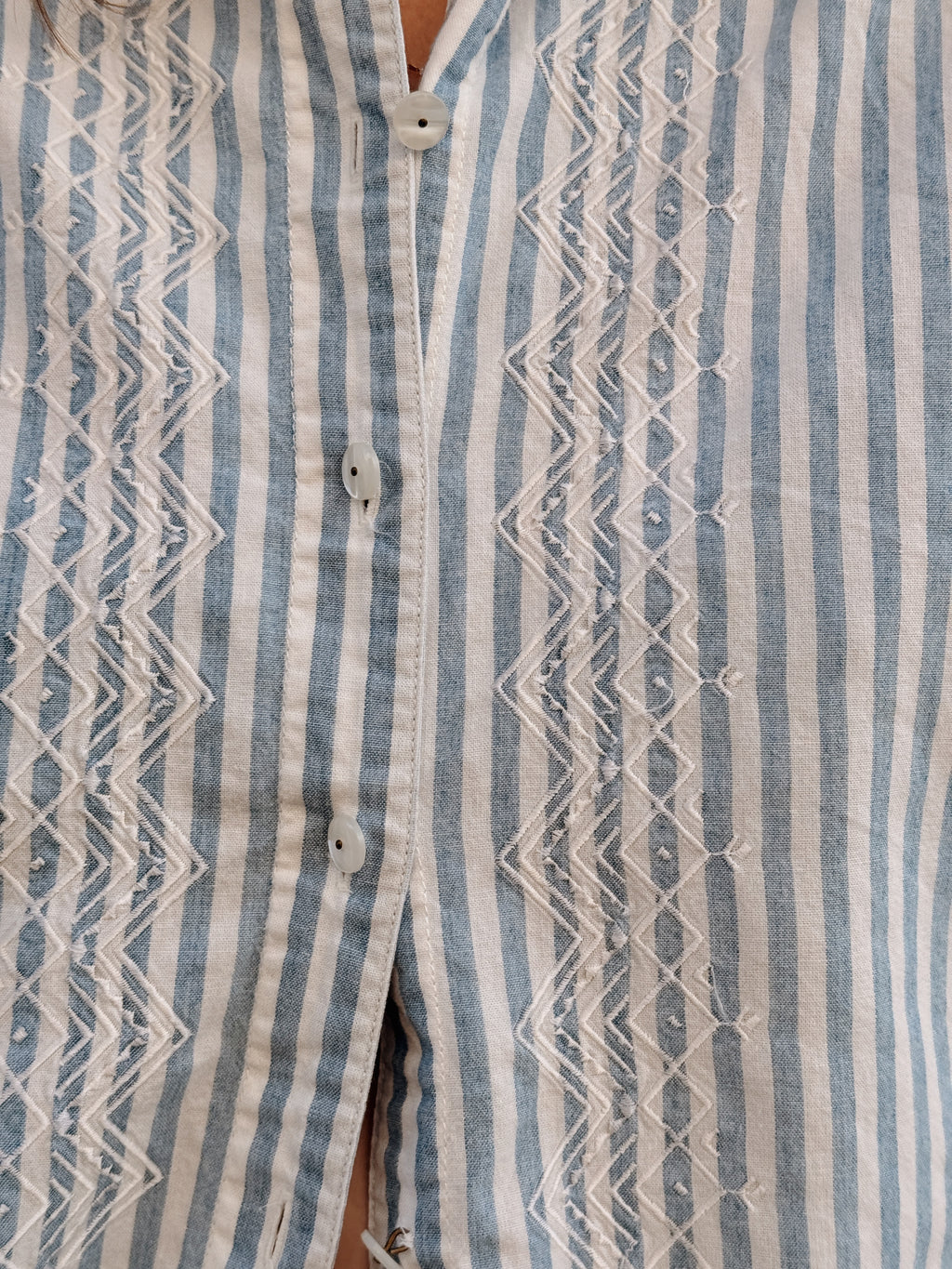 Embroidered Stripe Shirt