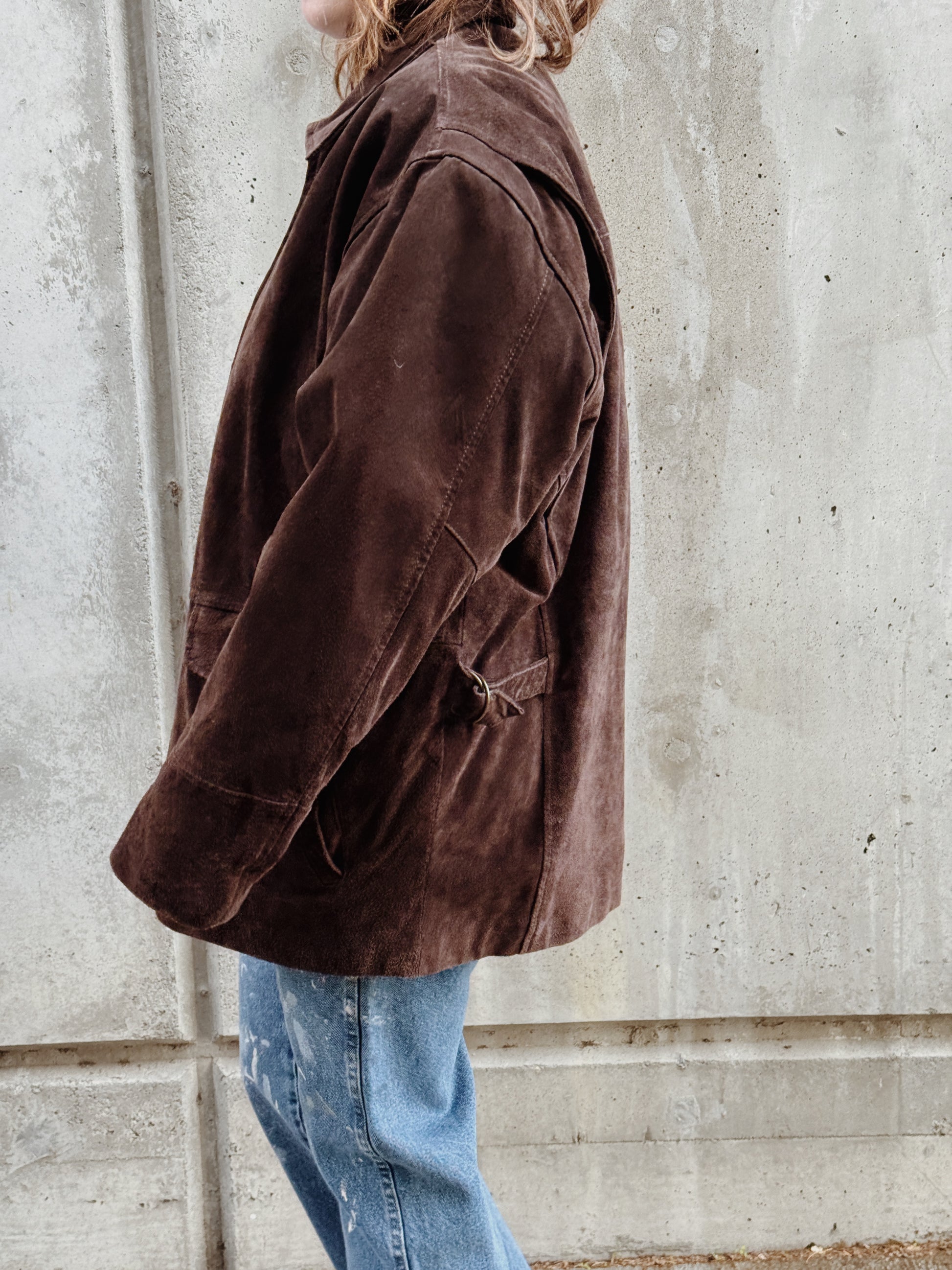 Chocolate Suede Coat