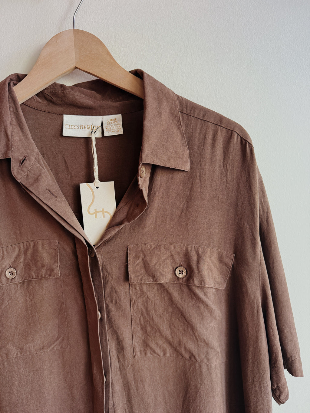 Chocolate Silk Button Down