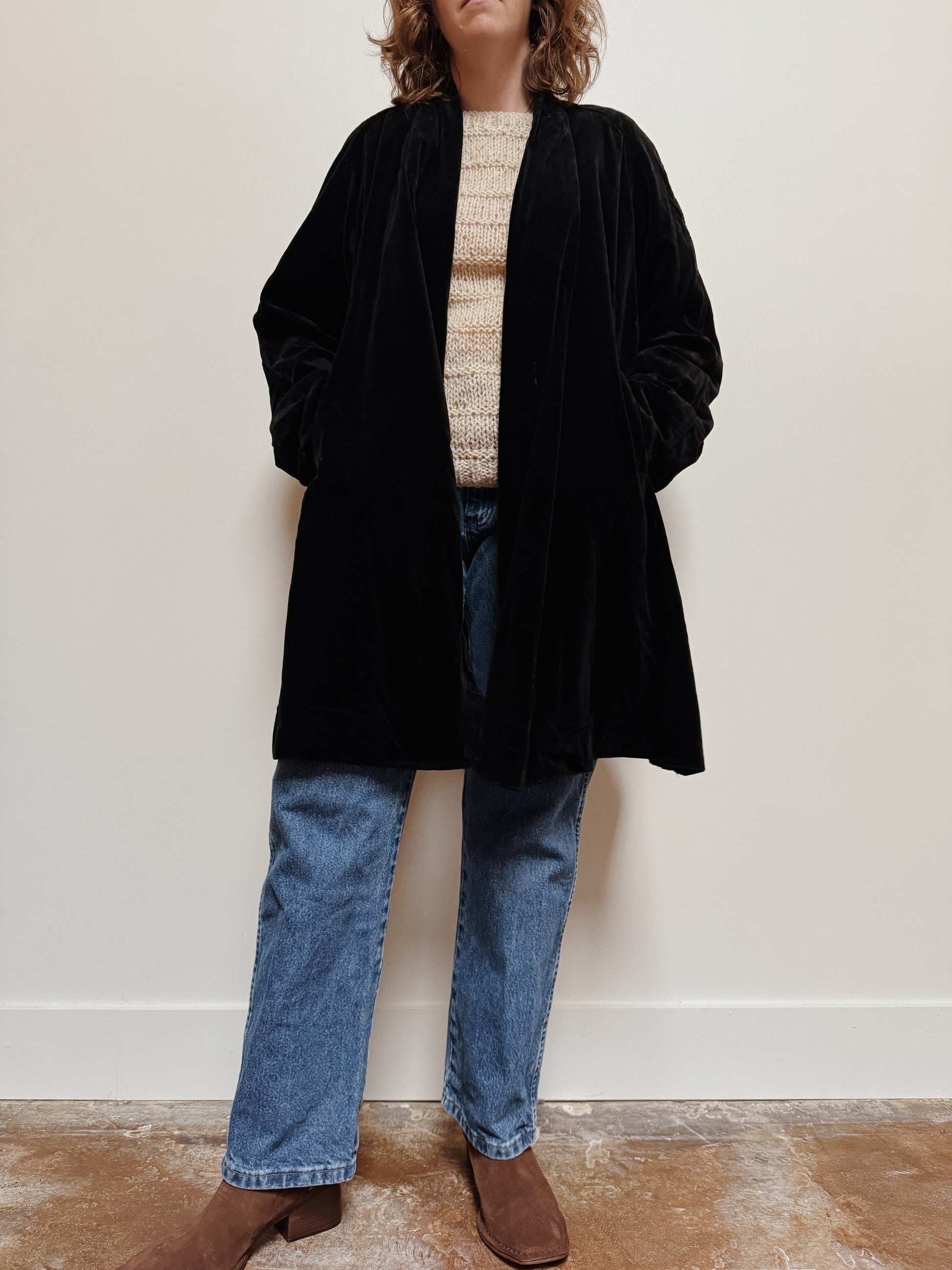 Cotton Velvet Swing Jacket