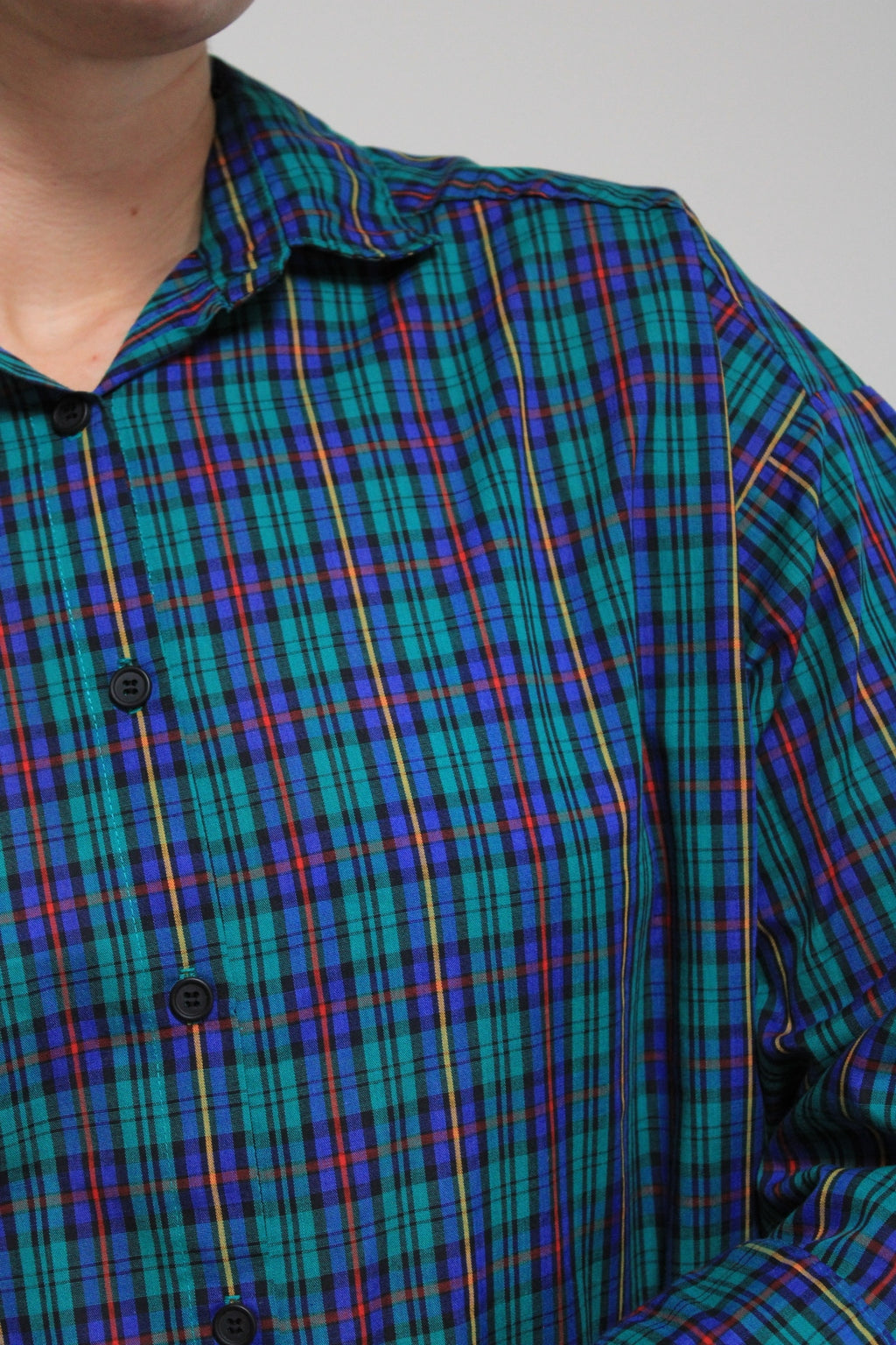 Kelly Green Plaid Button Down Shirt