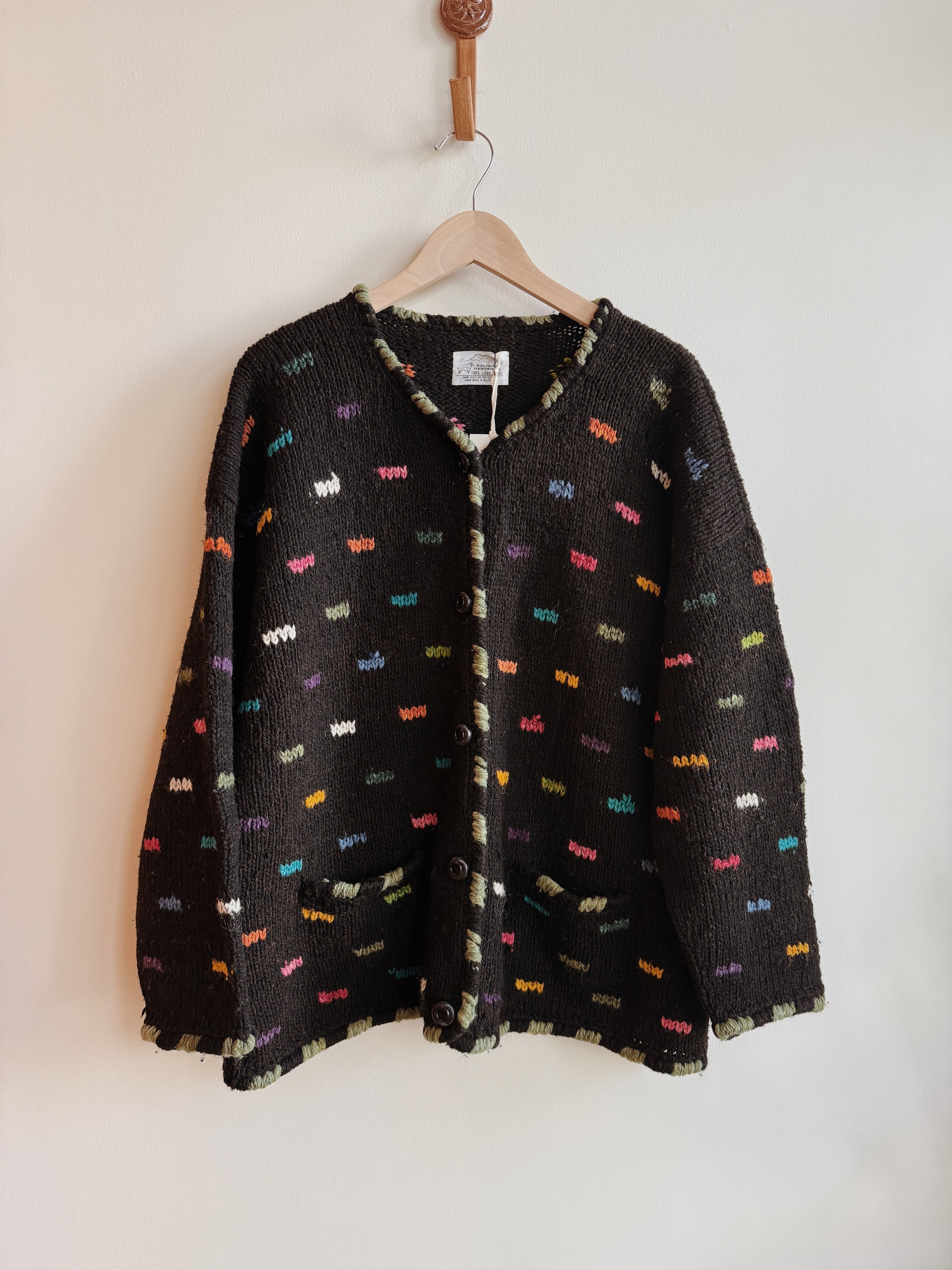 Black Confetti Cardi