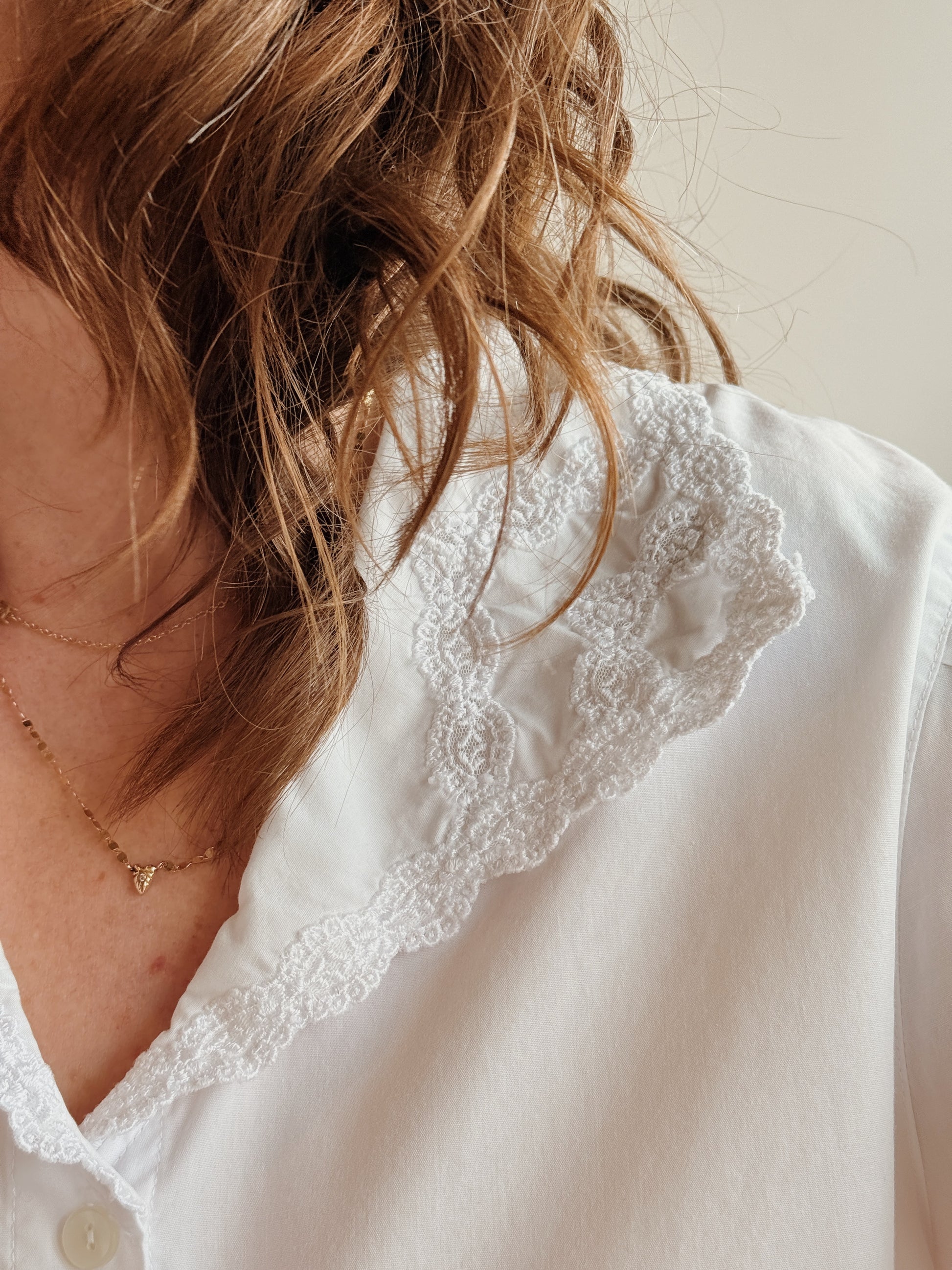 Lace Trim Blouse