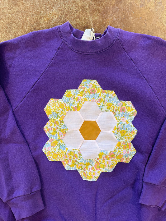 Vintage Quilt-Patch Sweatshirt