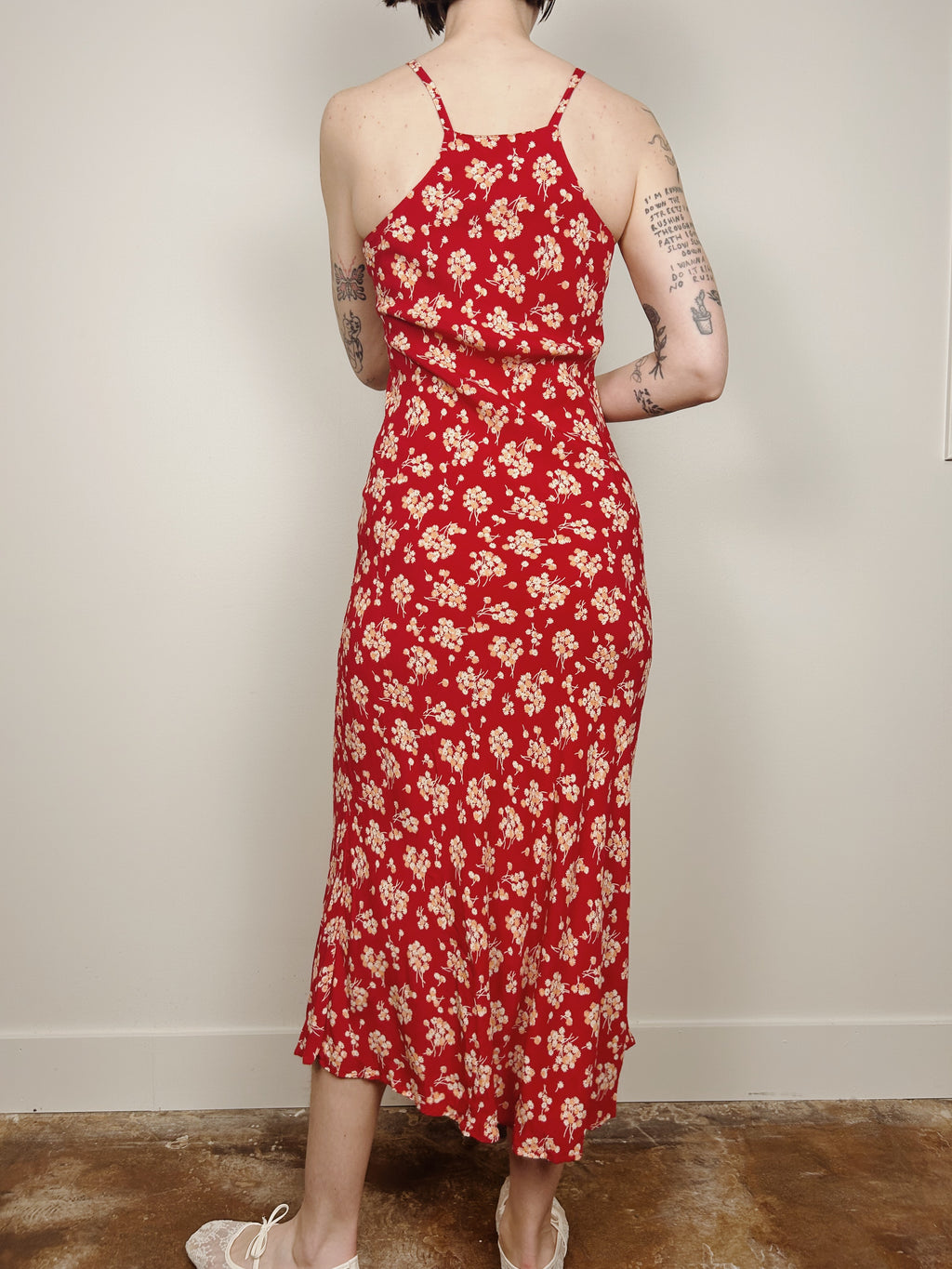 Bias Cut Floral Maxi