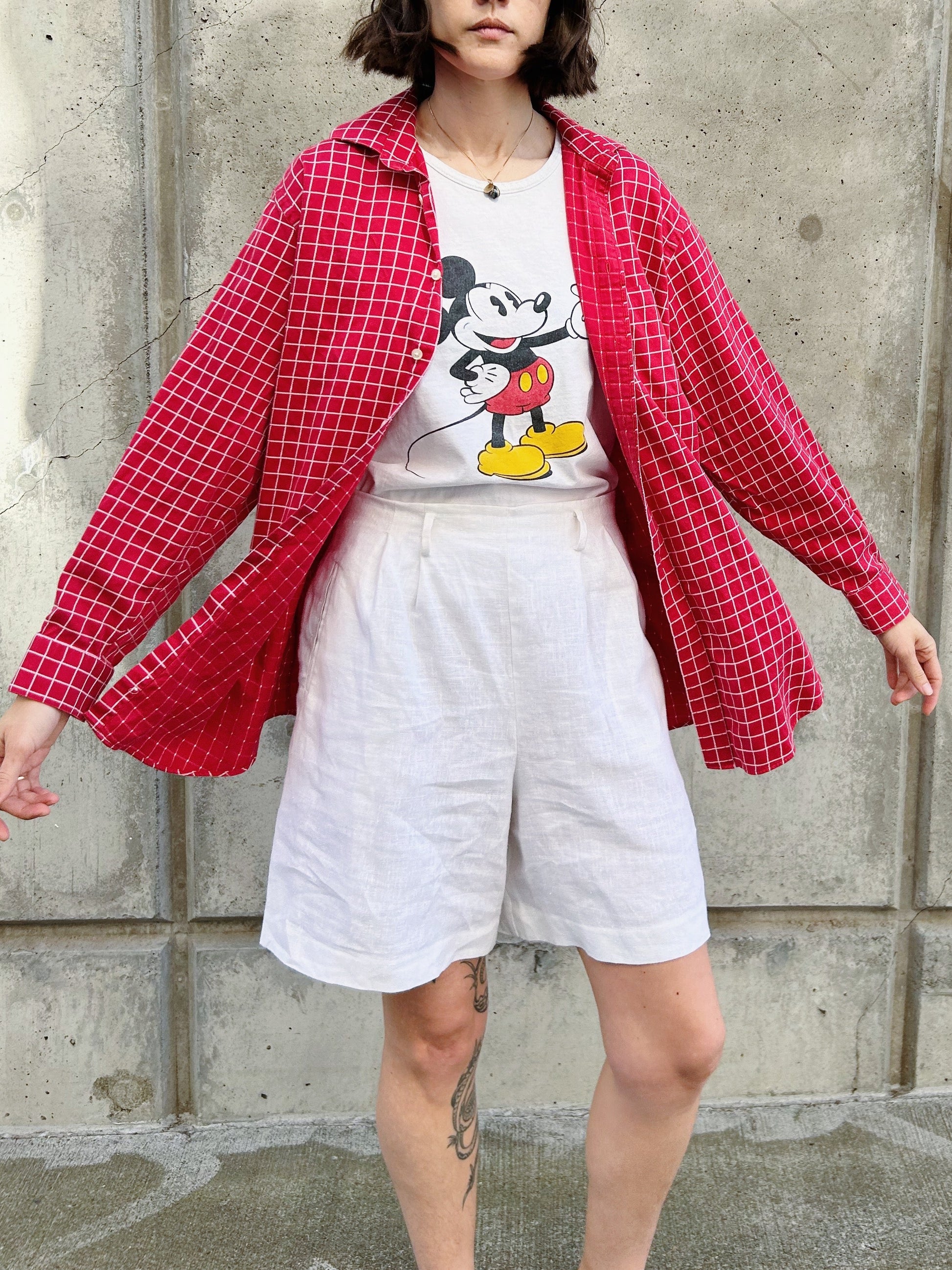 Paul Fredrick Red Grid LS