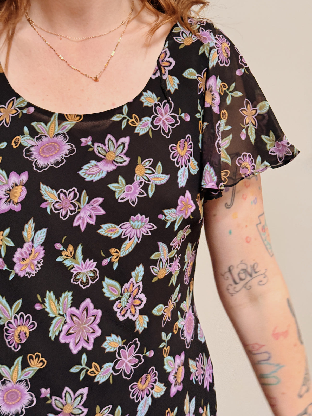 Floral Silk Midi Dress