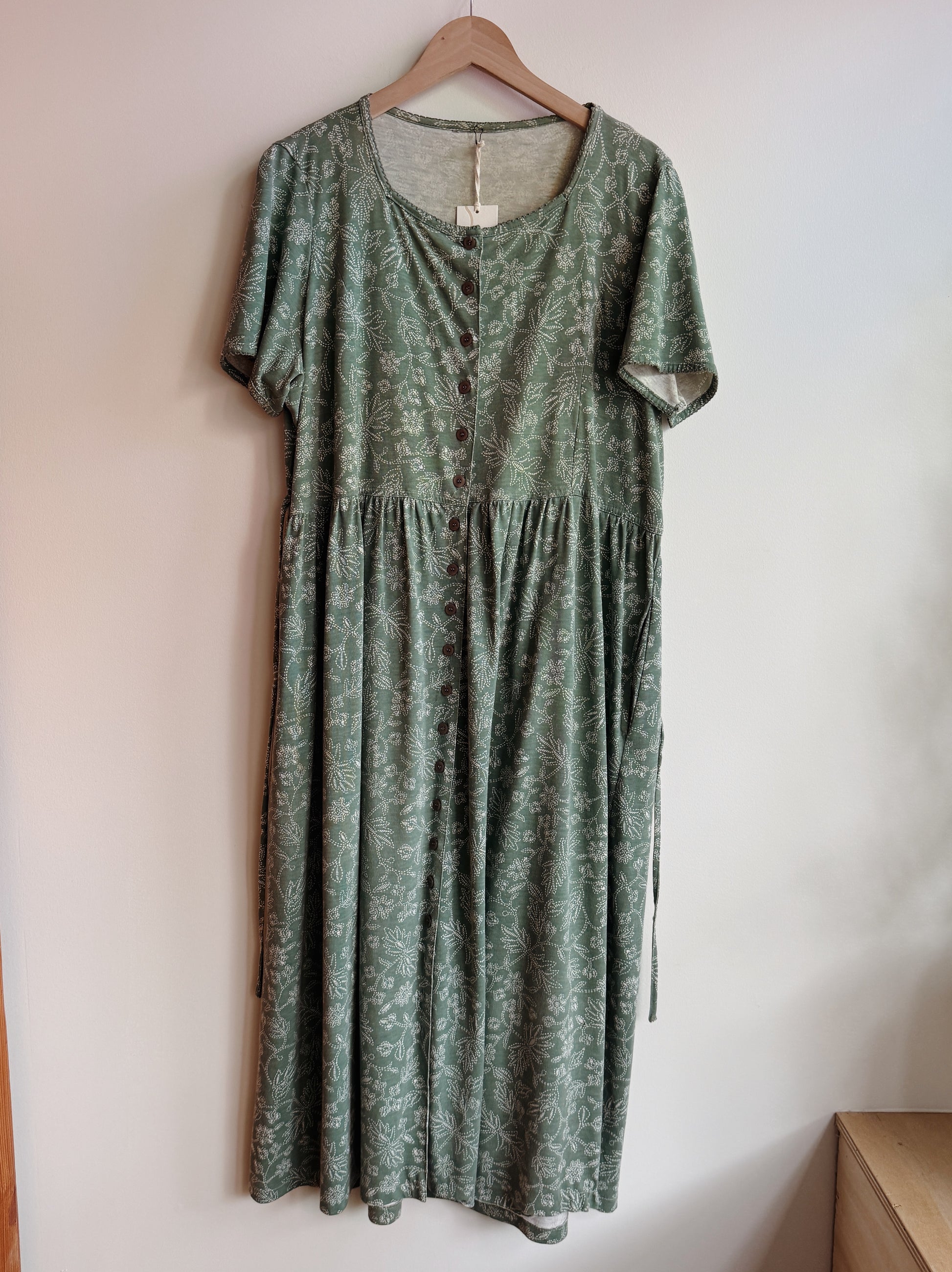 Green Floral Cotton Babydoll