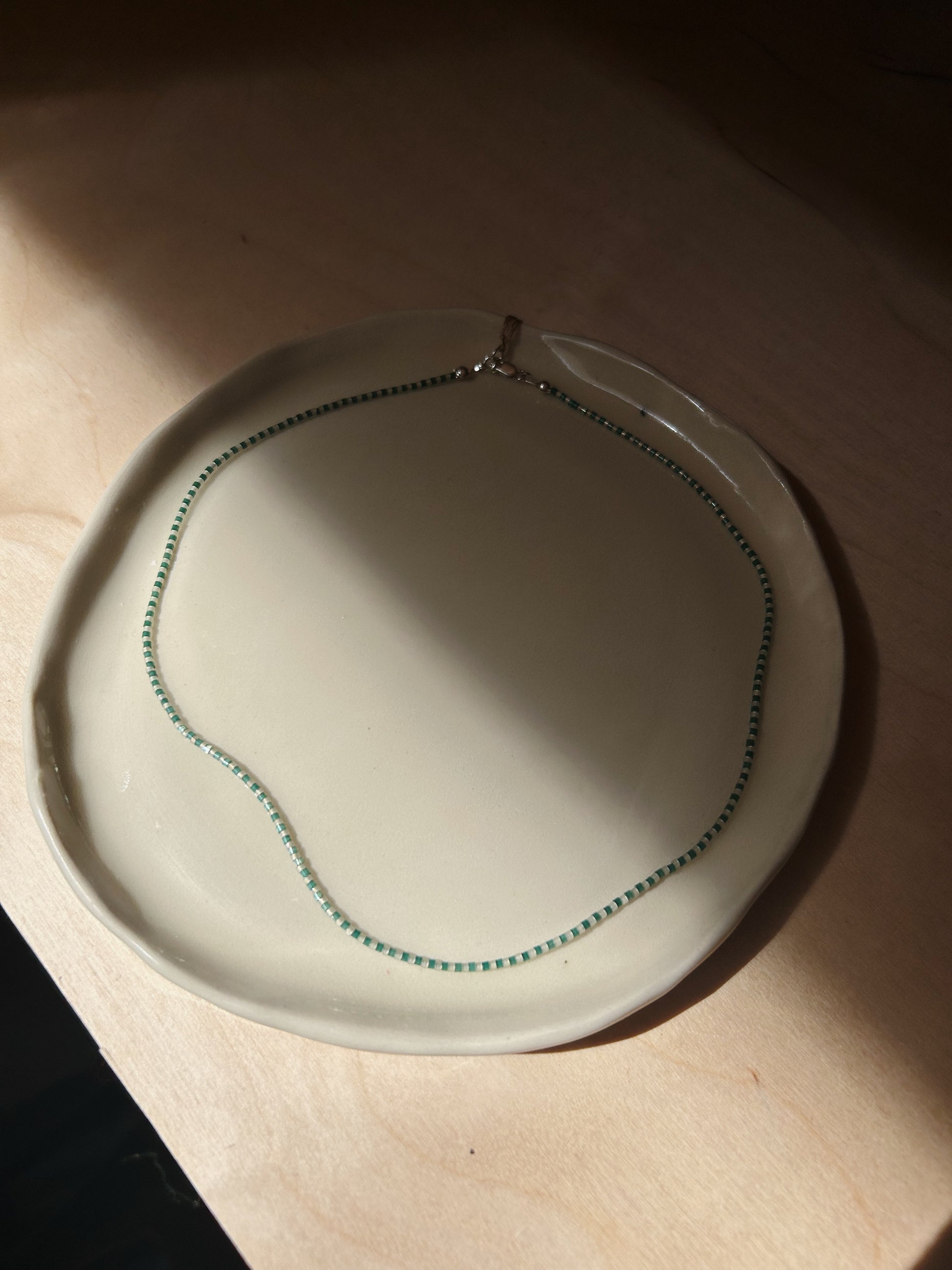Checkered Seed Bead Necklace