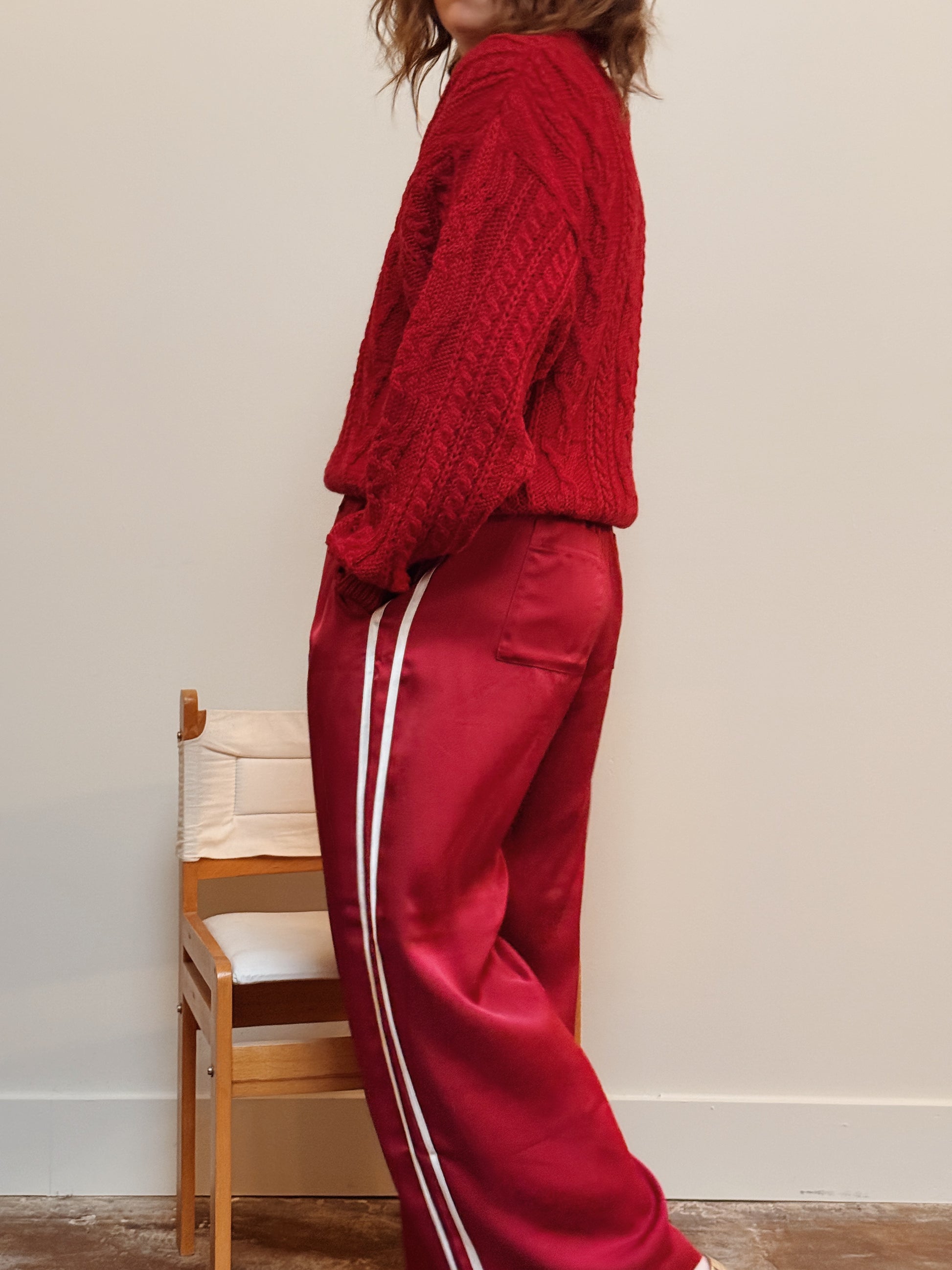 Cherry Wool Cableknit