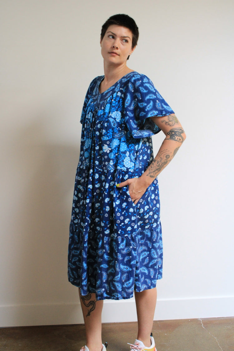 Paisley Patchwork Midi Dress