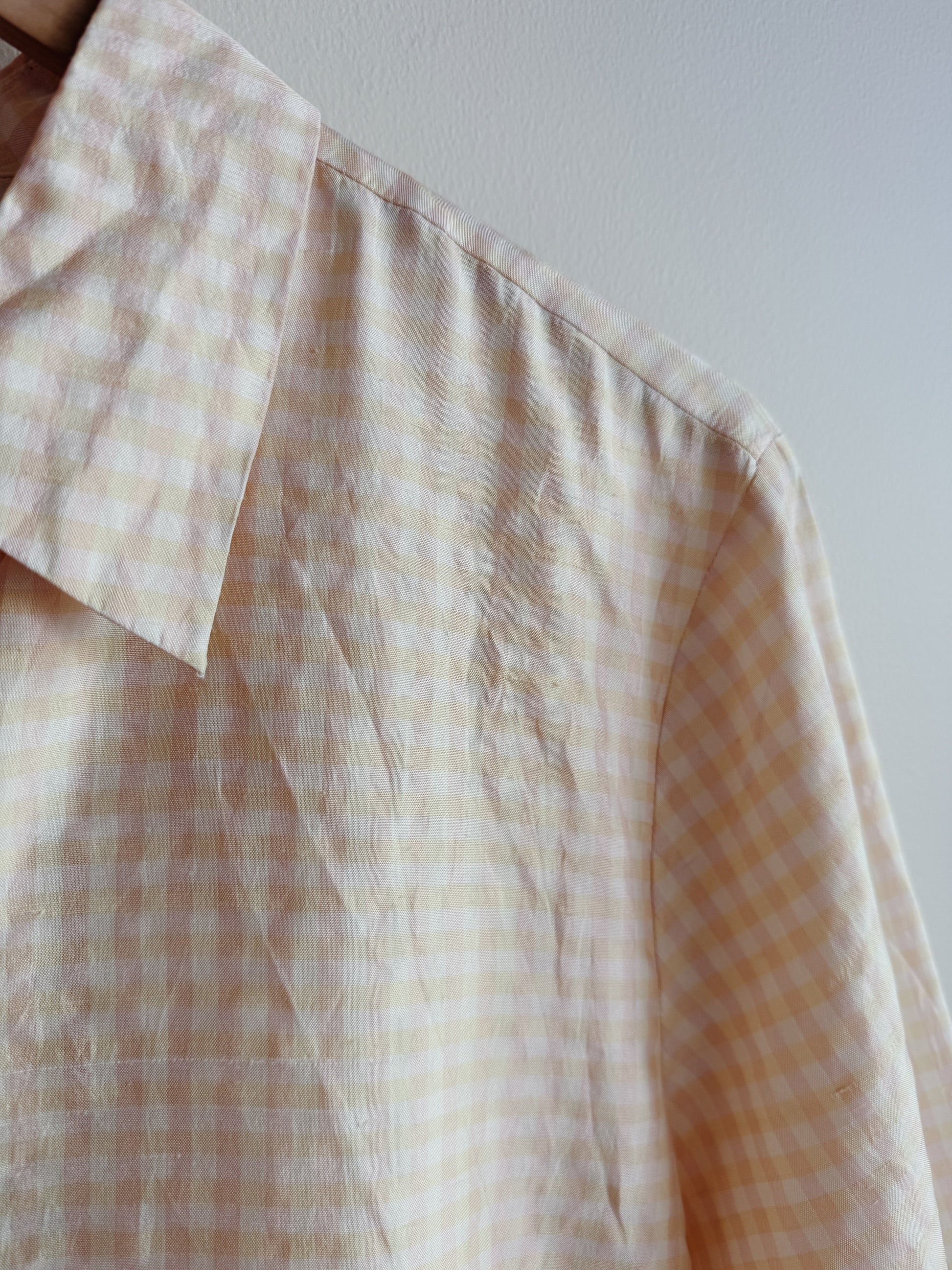 Tabi Silk Blend Gingham Blouse