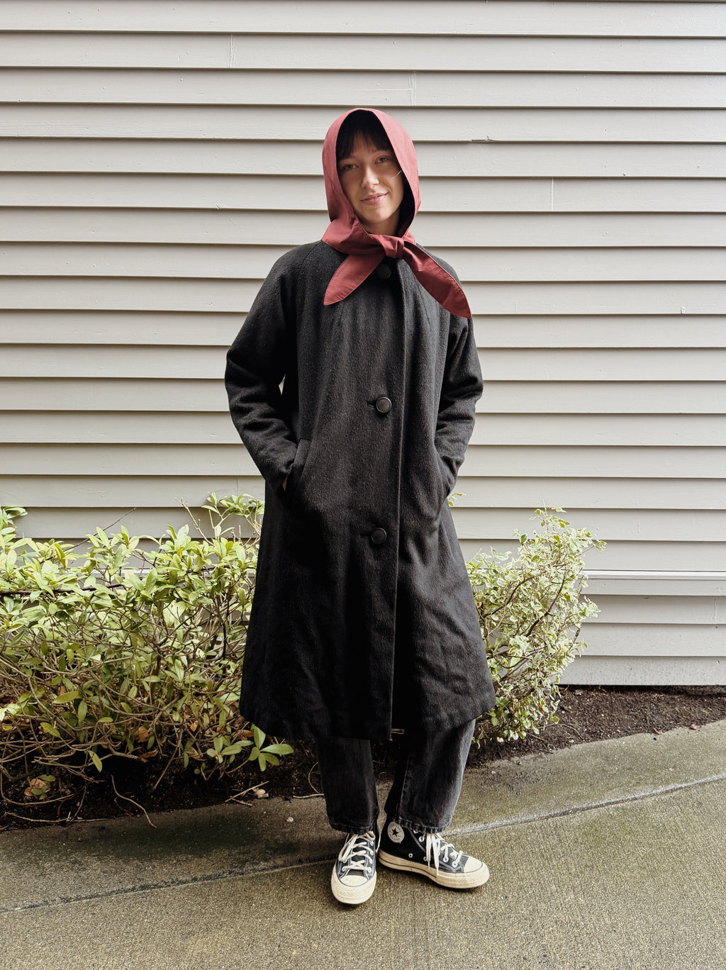 Cashmere Collarless Coat