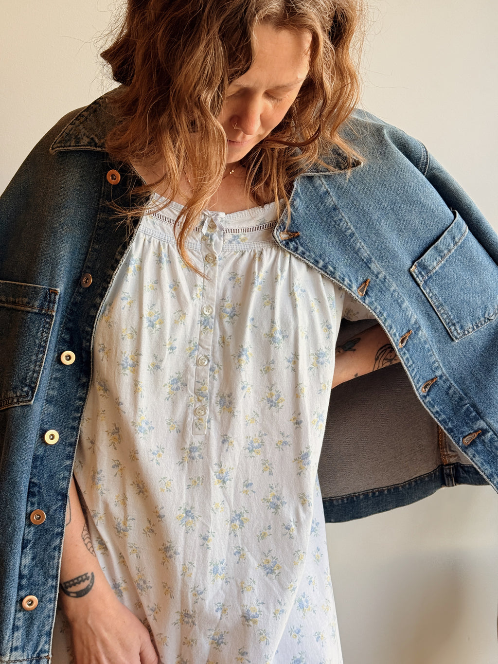 Dainty Floral Knit Nightgown