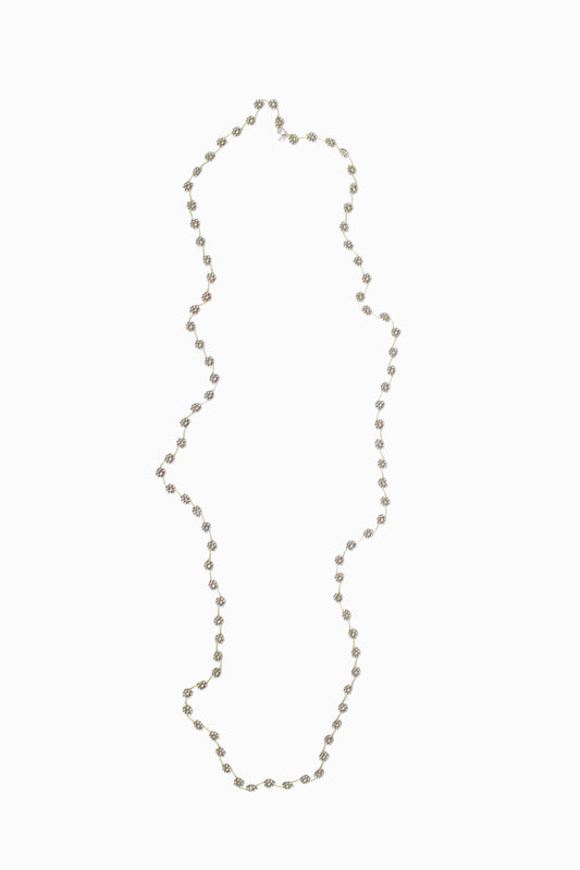 FIORI NO. 26 SILVER GREEN NECKLACE