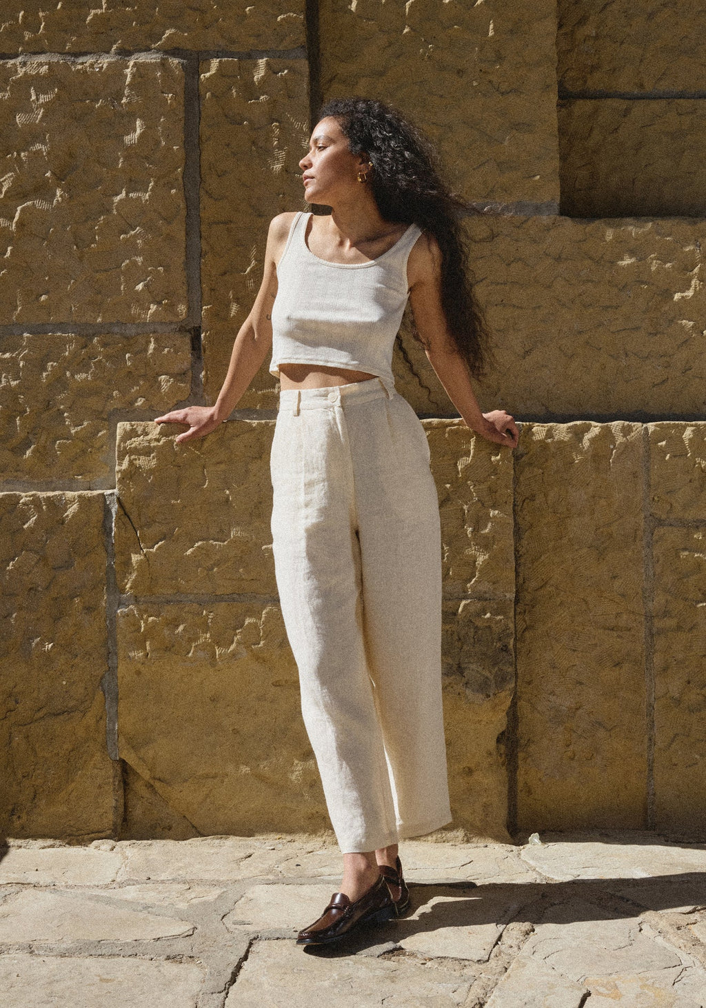 Crop Scoop Pointelle Cami
