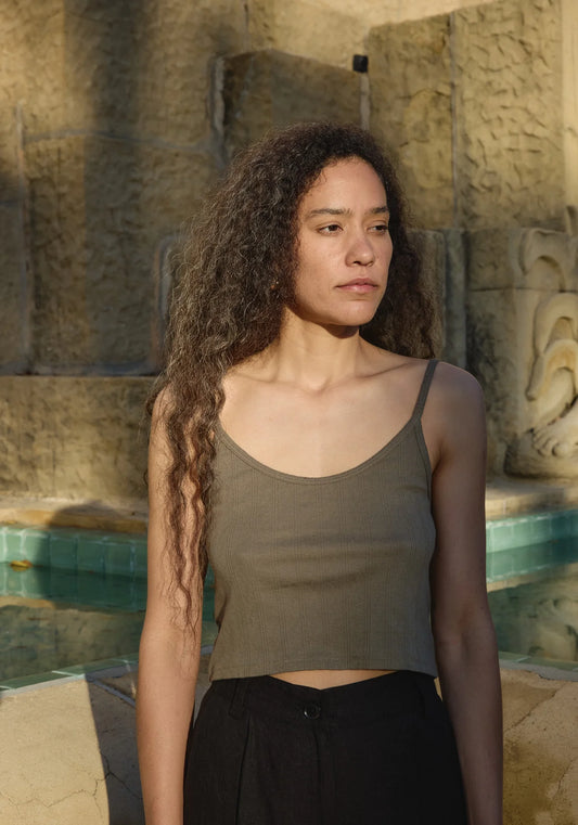 Crop Pointelle Cami