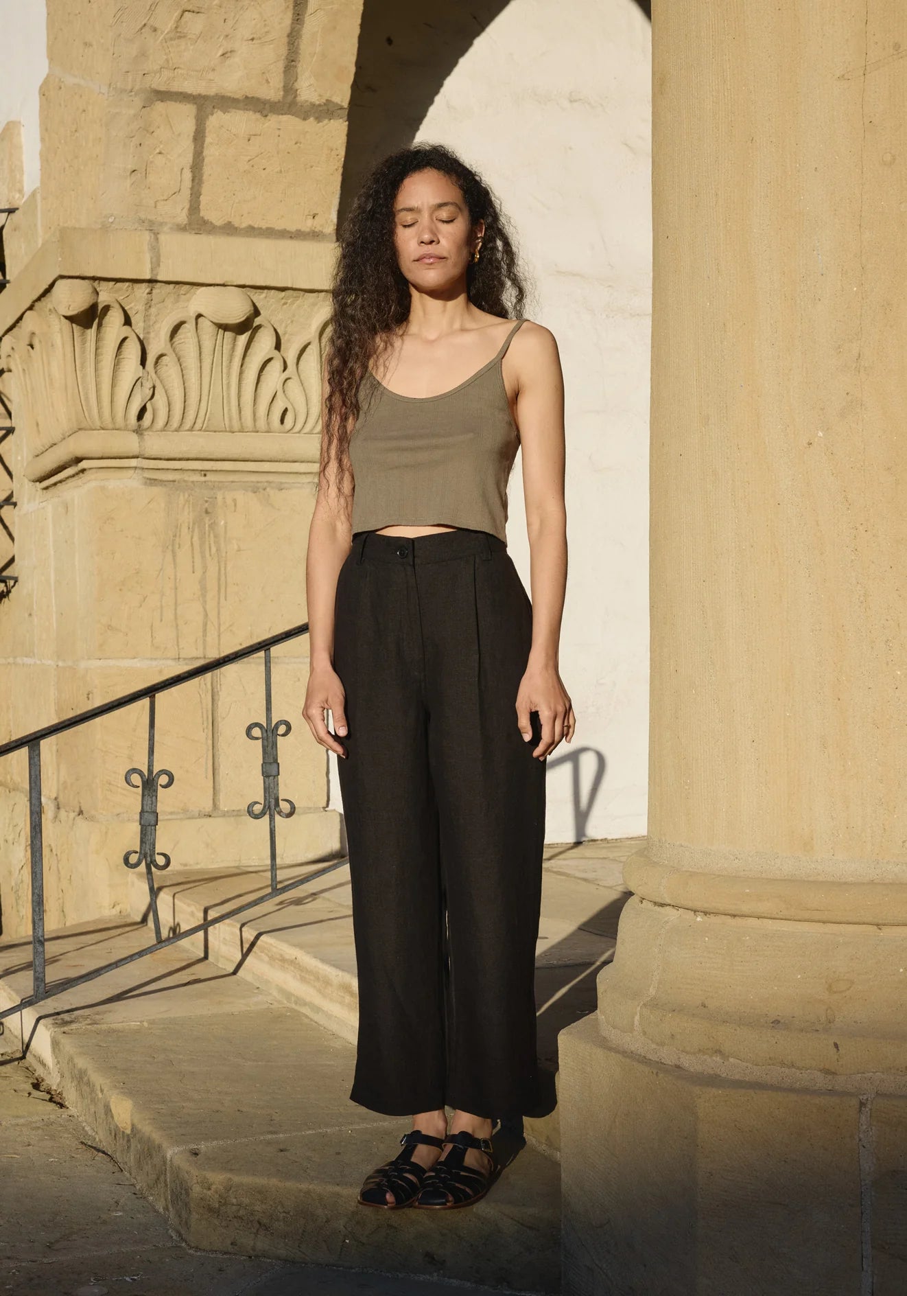 Crop Pointelle Cami