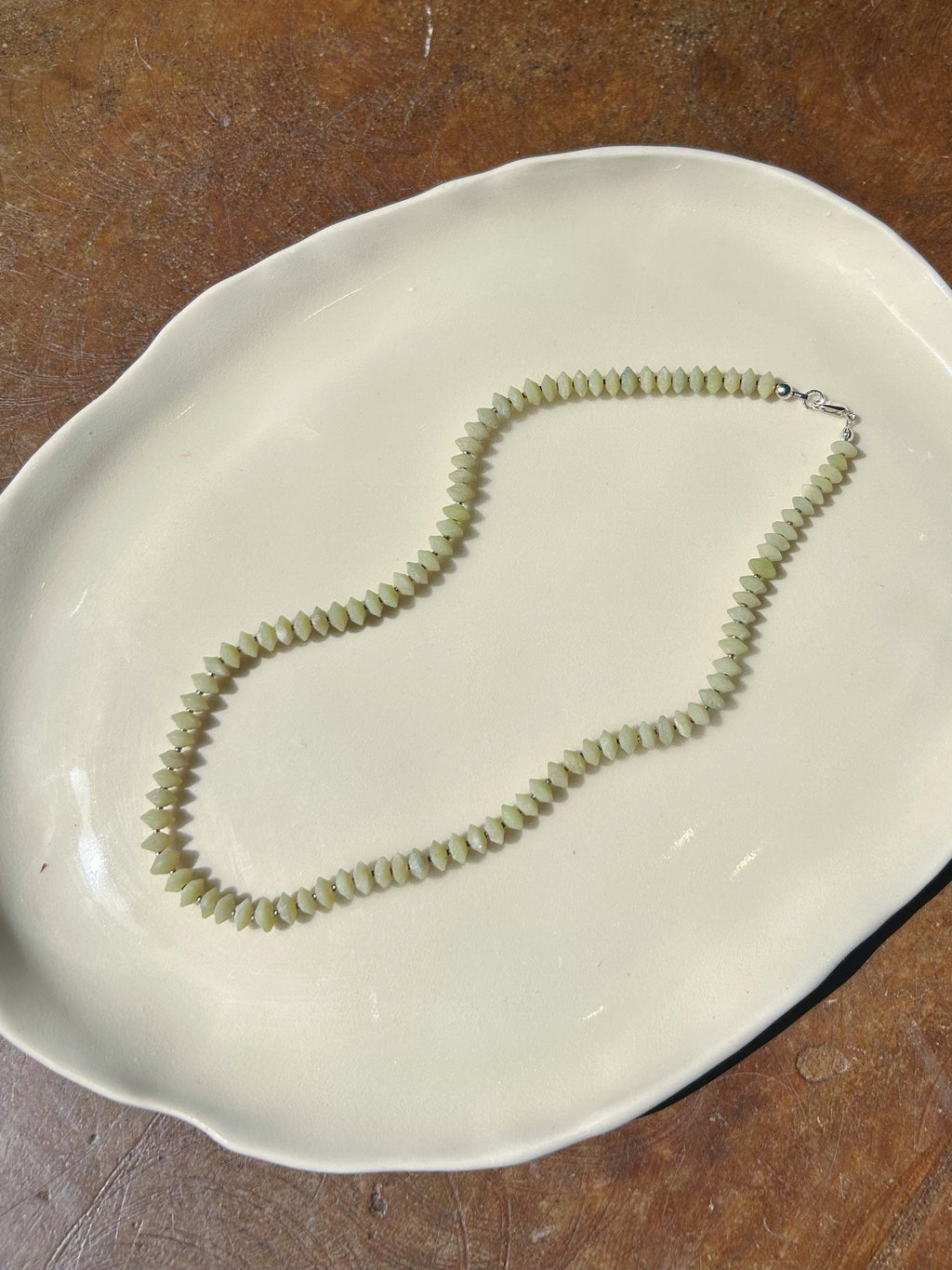 Jade + Ethiopian Tin Necklace