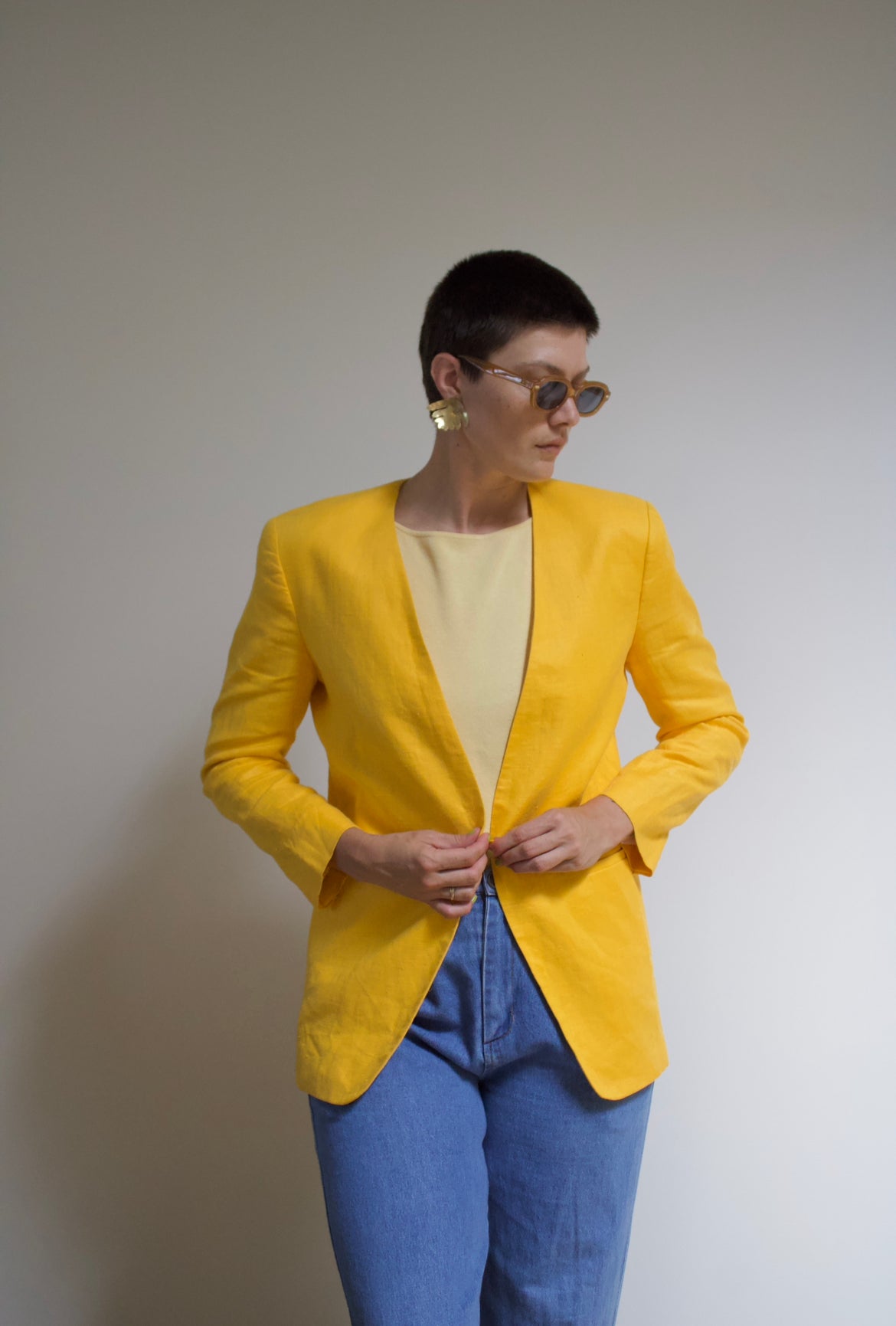 Citrus Linen Blazer