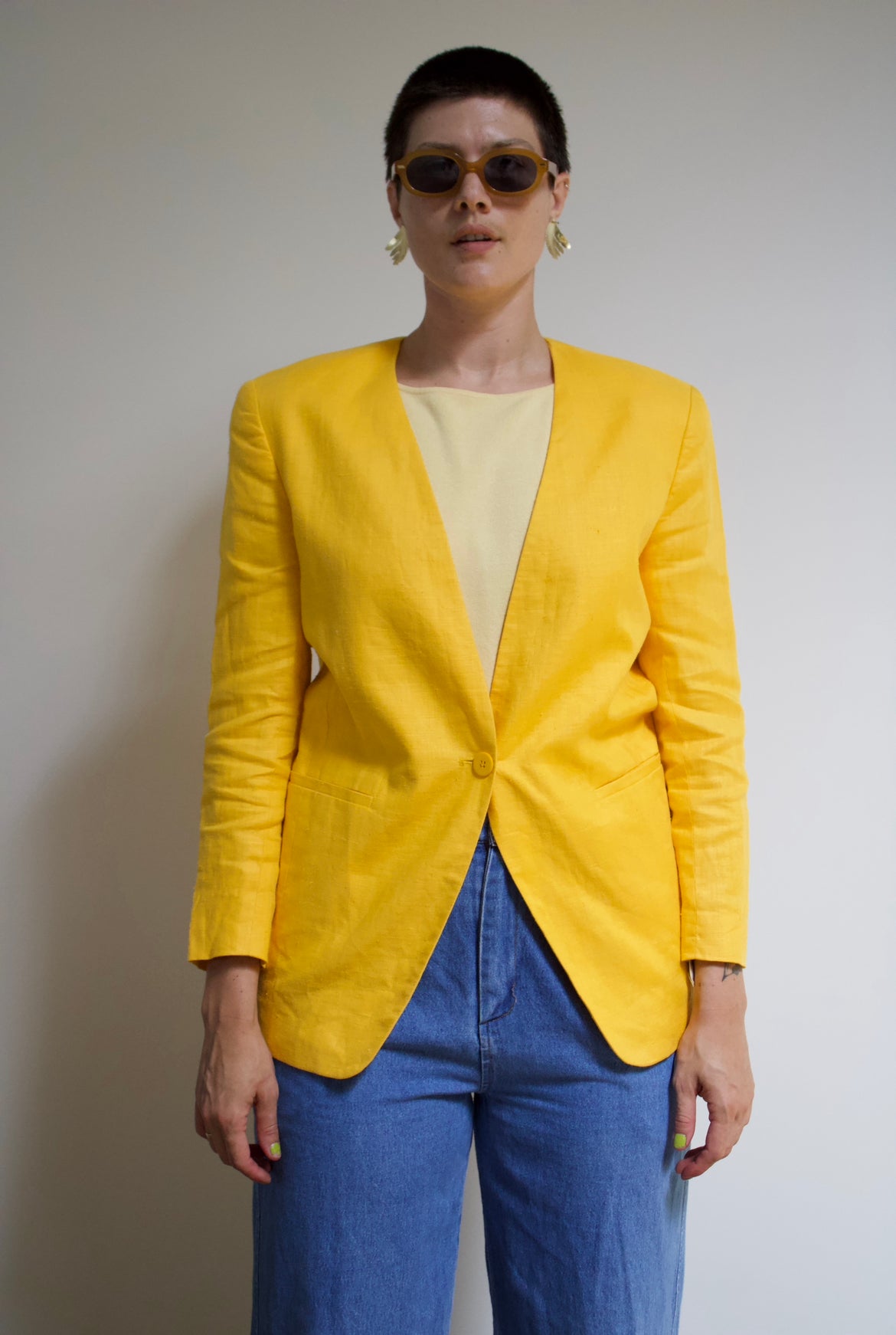 Citrus Linen Blazer