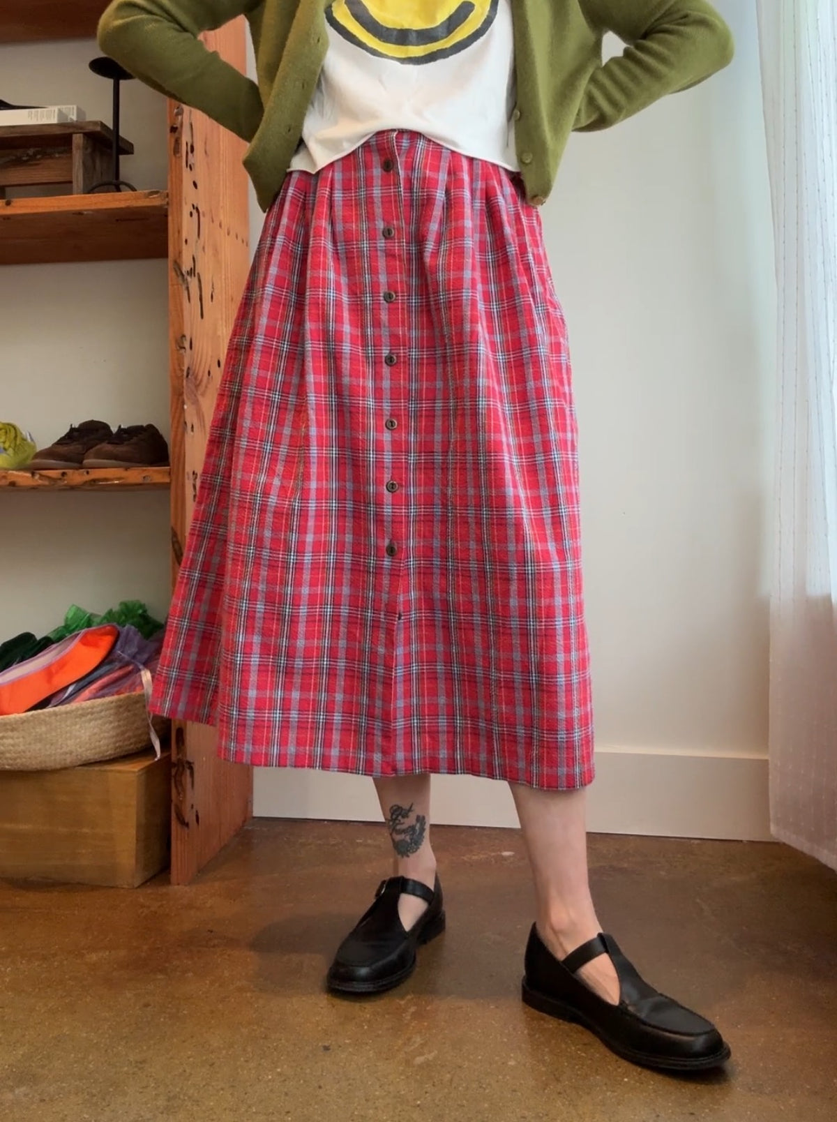 Summer Plaid Midi