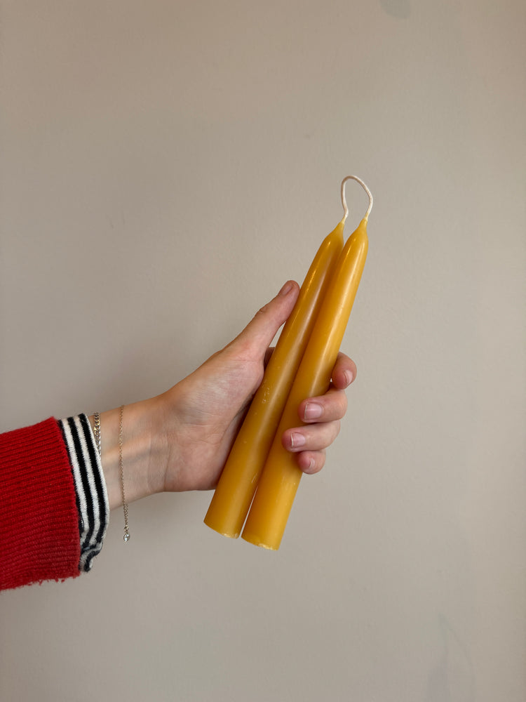 8" Beeswax Tapers