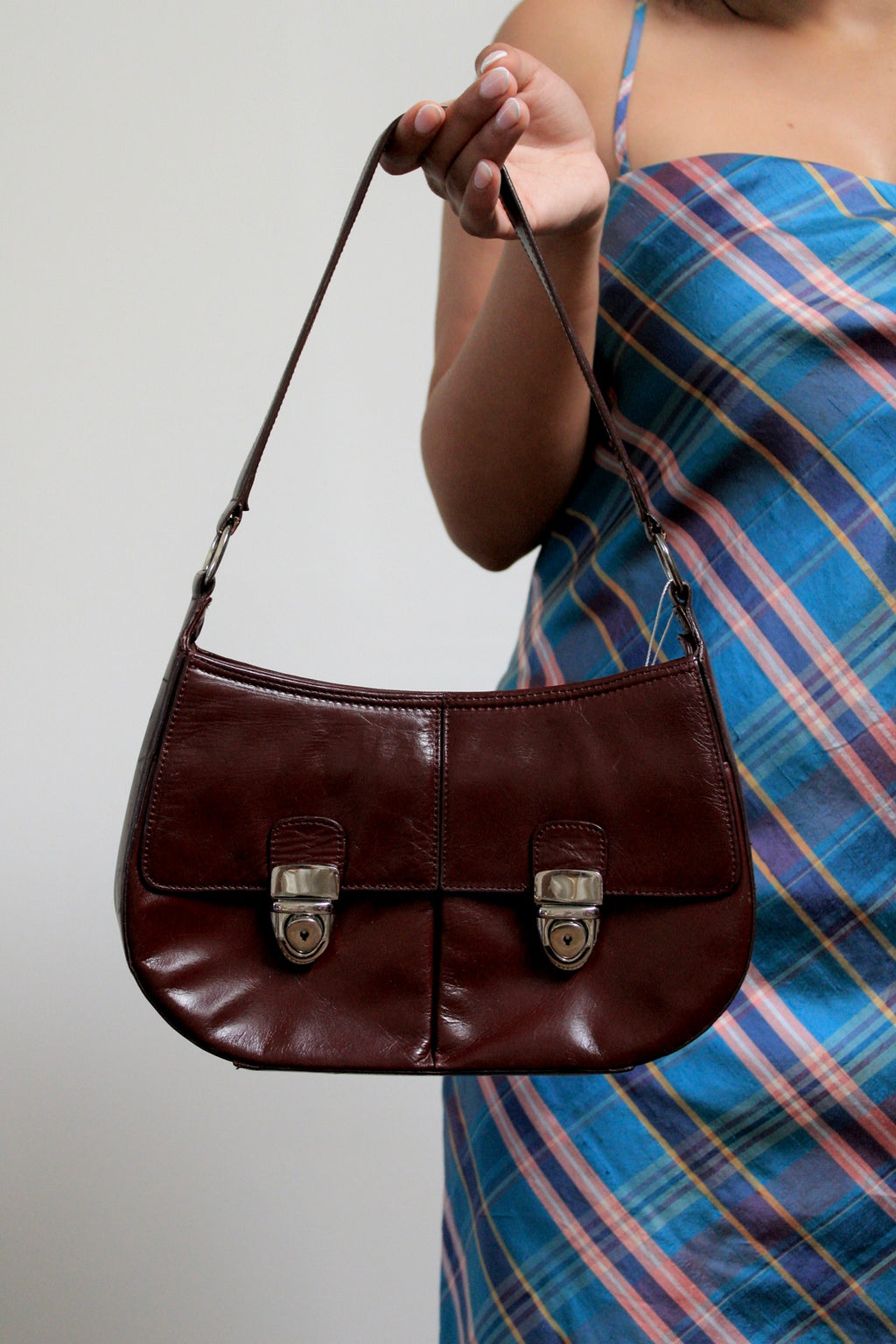 Burgundy Leather Shoulder Bag