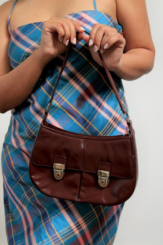 Burgundy Leather Shoulder Bag