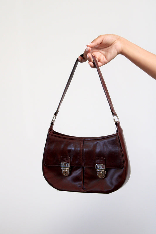 Burgundy Leather Shoulder Bag