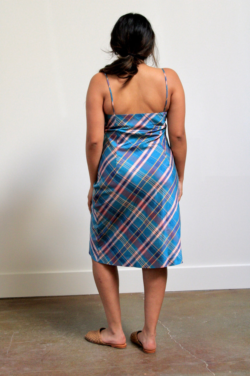Silk Cotton Candy Plaid Dress
