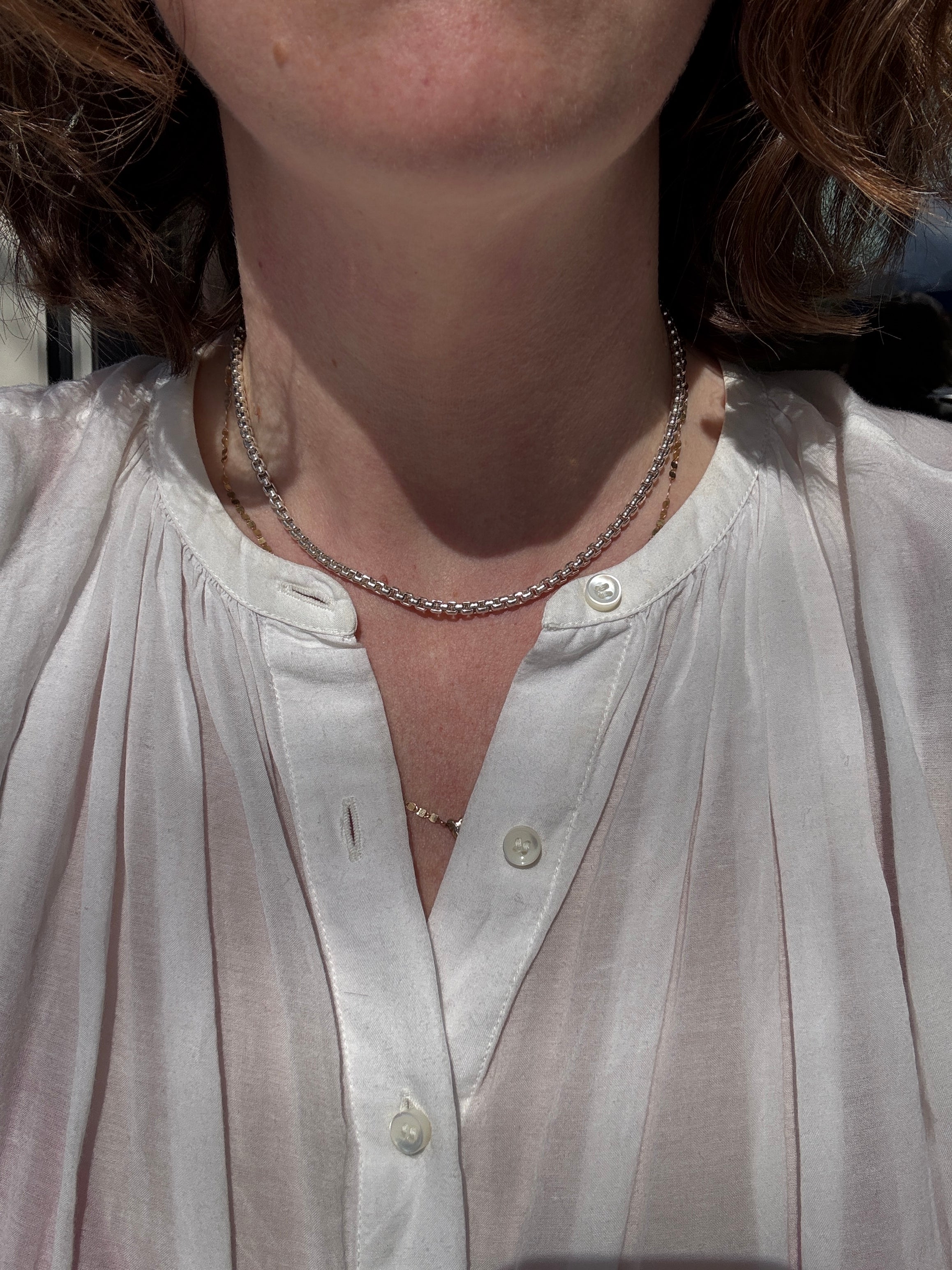 【SSY】Glass beads & Silver ball layering necklaced▲TWS着用 Twojeys Superstar Necklace